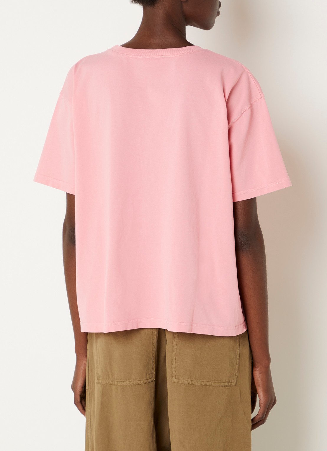 American Vintage Fizvalley T-shirt met ronde hals - achterkant 4 roze