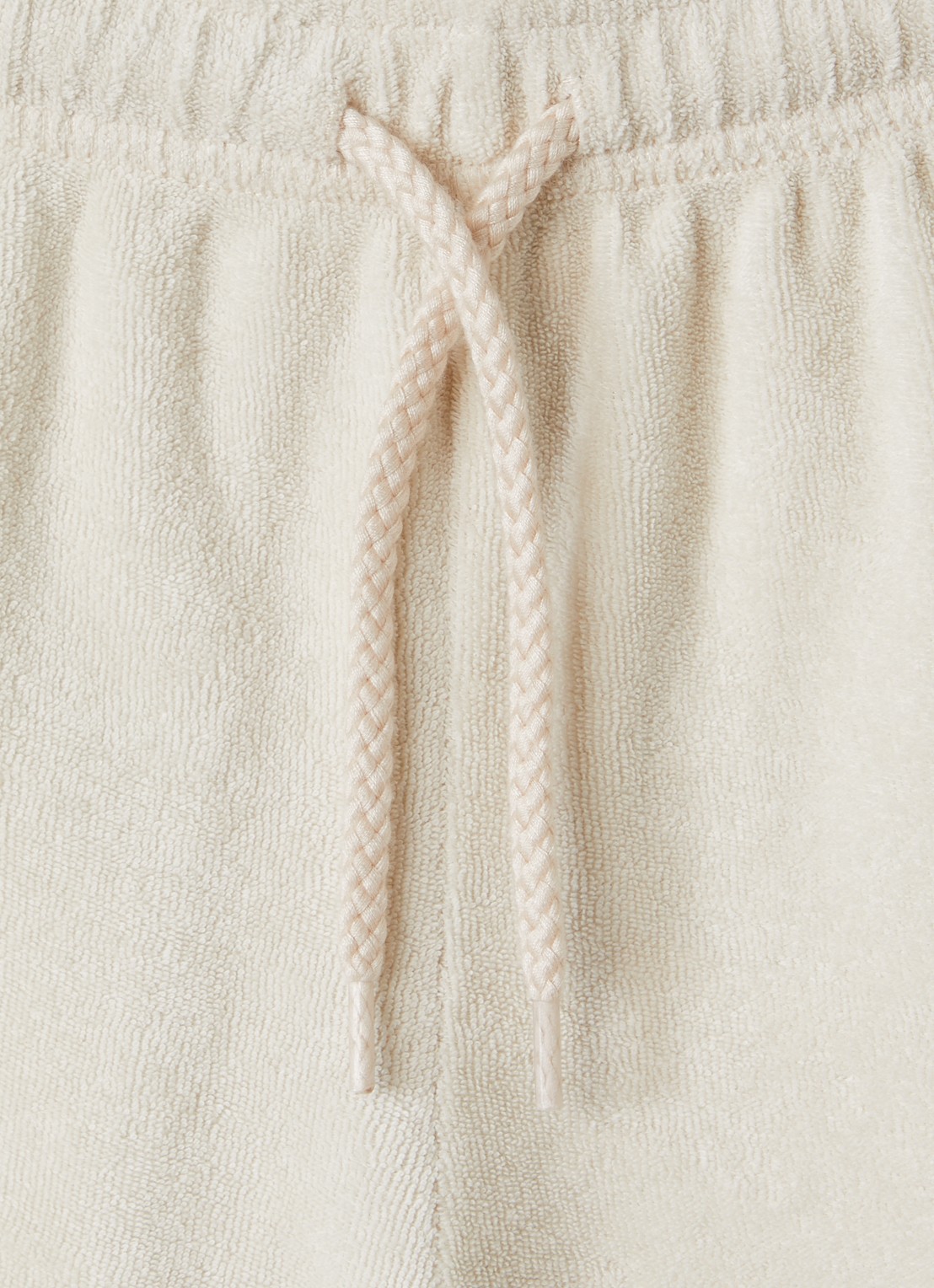 American Vintage Fluxow loose fit korte broek van badstof - detail creme