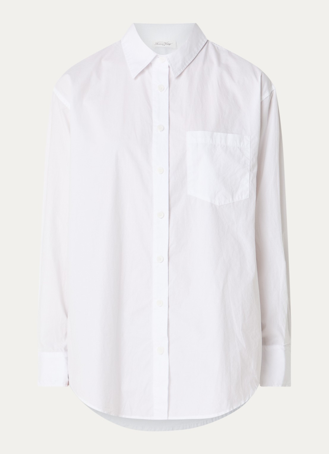 American Vintage Havanarow blouse met borstzak - voorkant wit