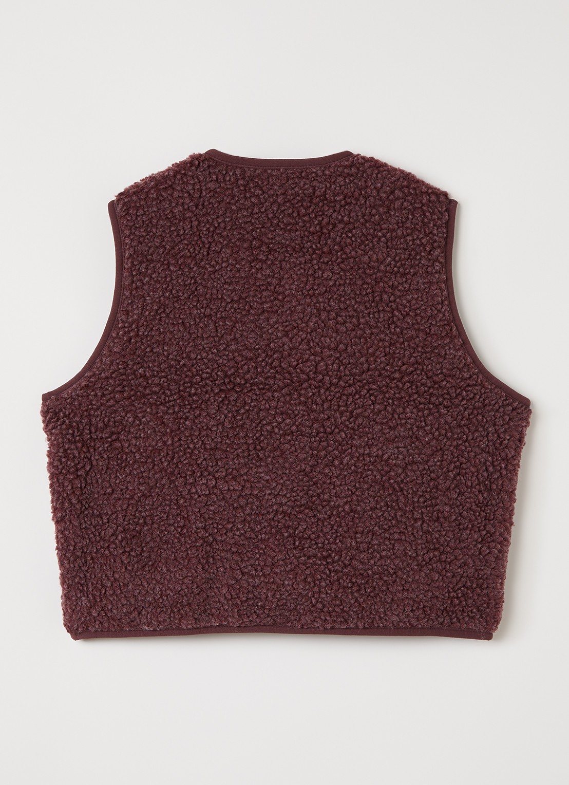 American Vintage Hoktown vest van teddy met logo - achterkant 3 bordeauxrood
