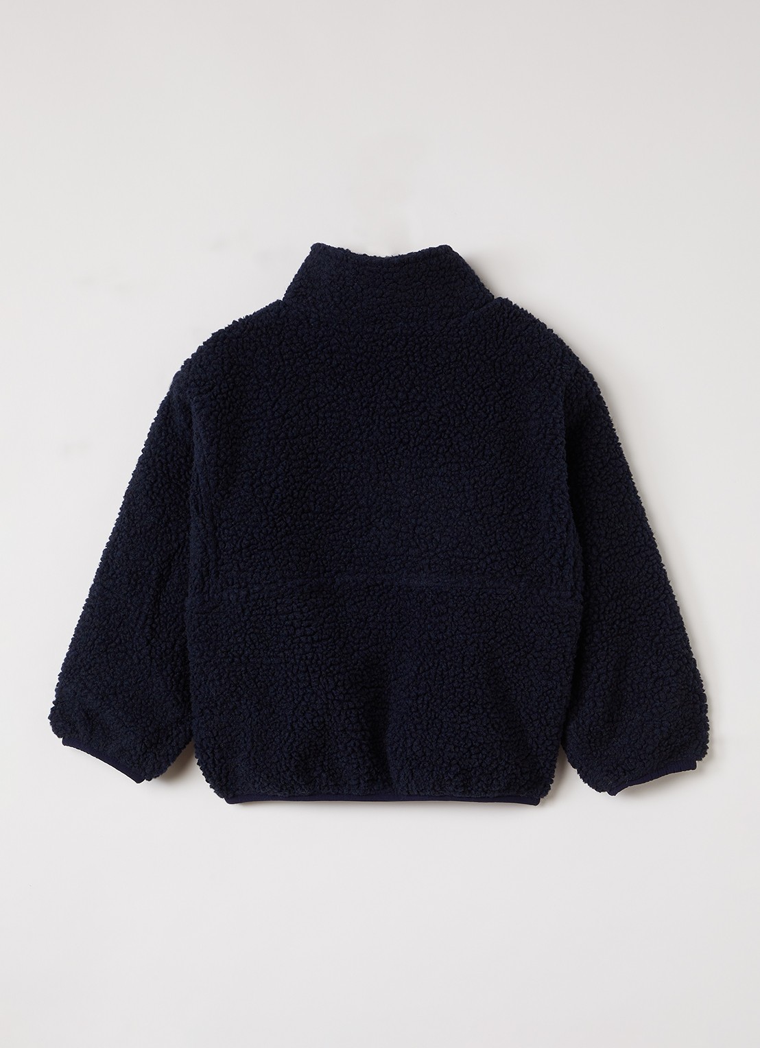 American Vintage Hoktown vest van teddy met logo - achterkant 3 donkerblauw