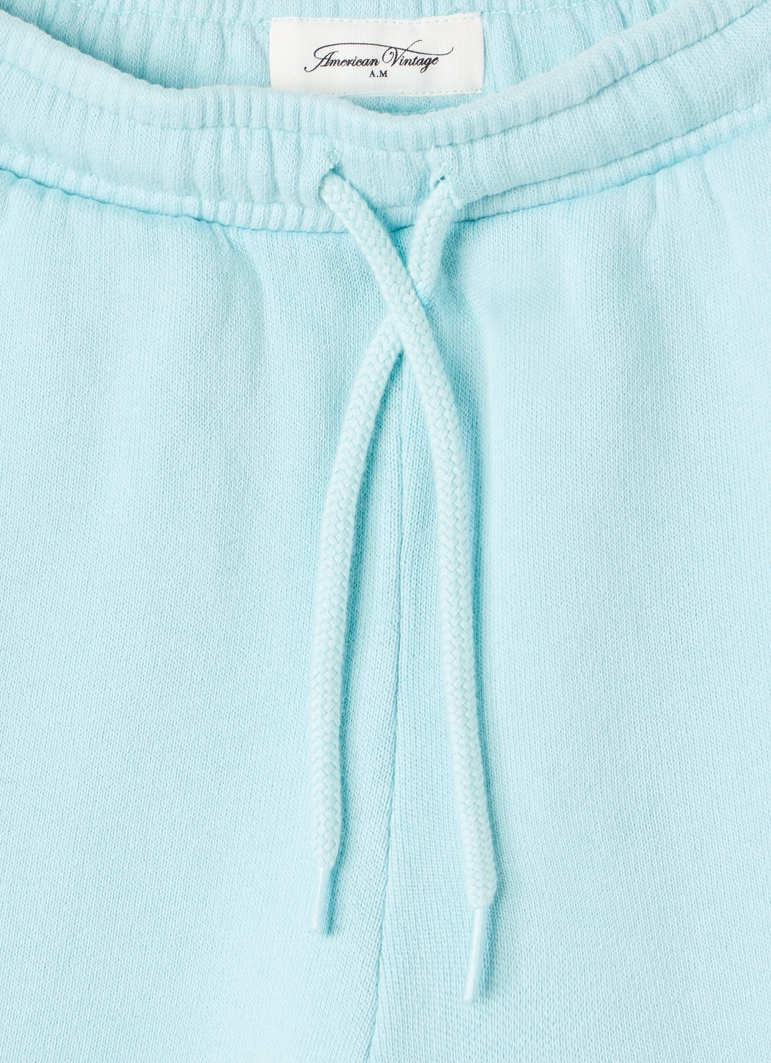 American Vintage Izubird loose fit korte joggingbroek met logo - detail turquoise