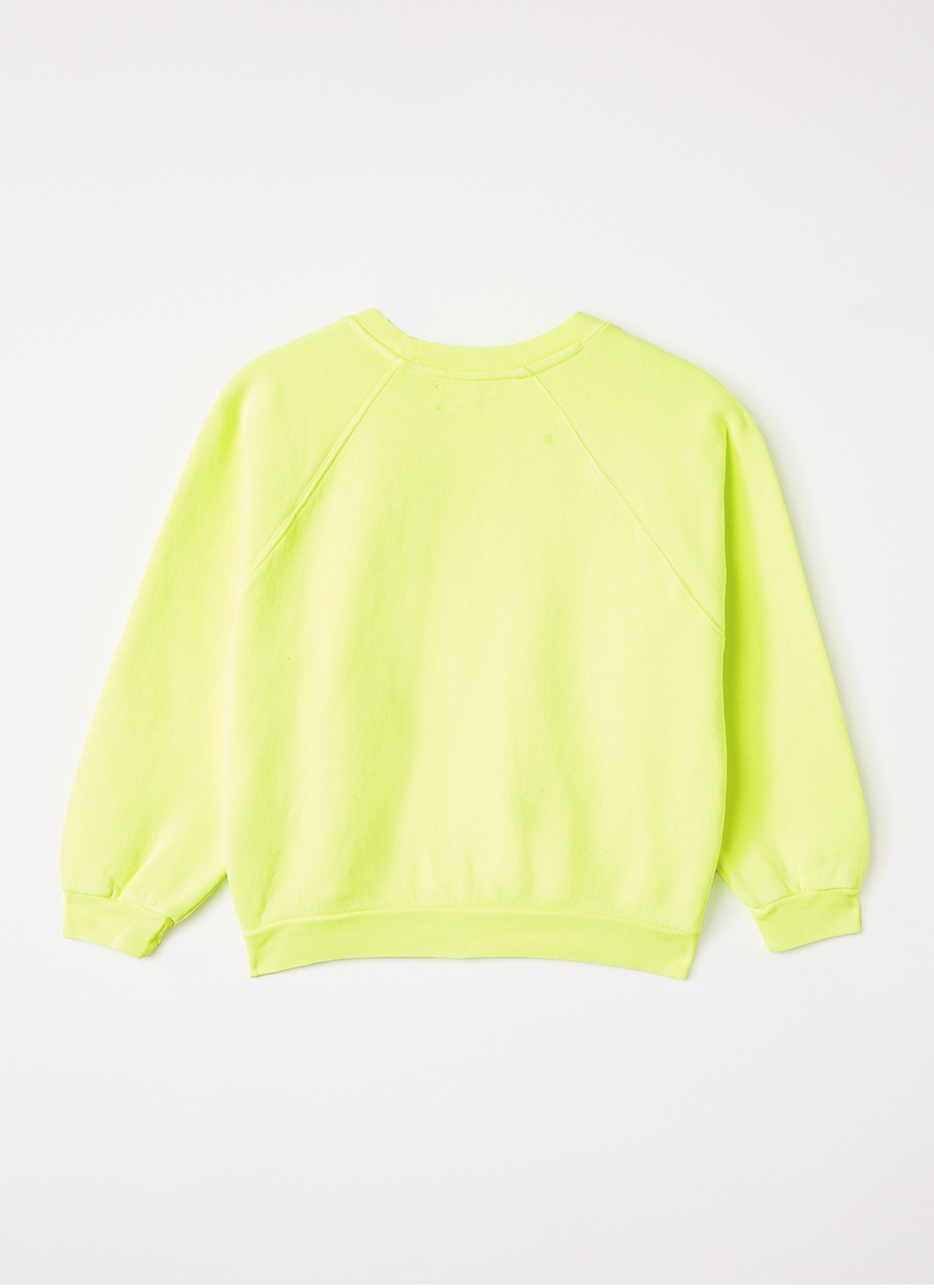 American Vintage Izubird sweater met logo - voorkant 2 neongeel