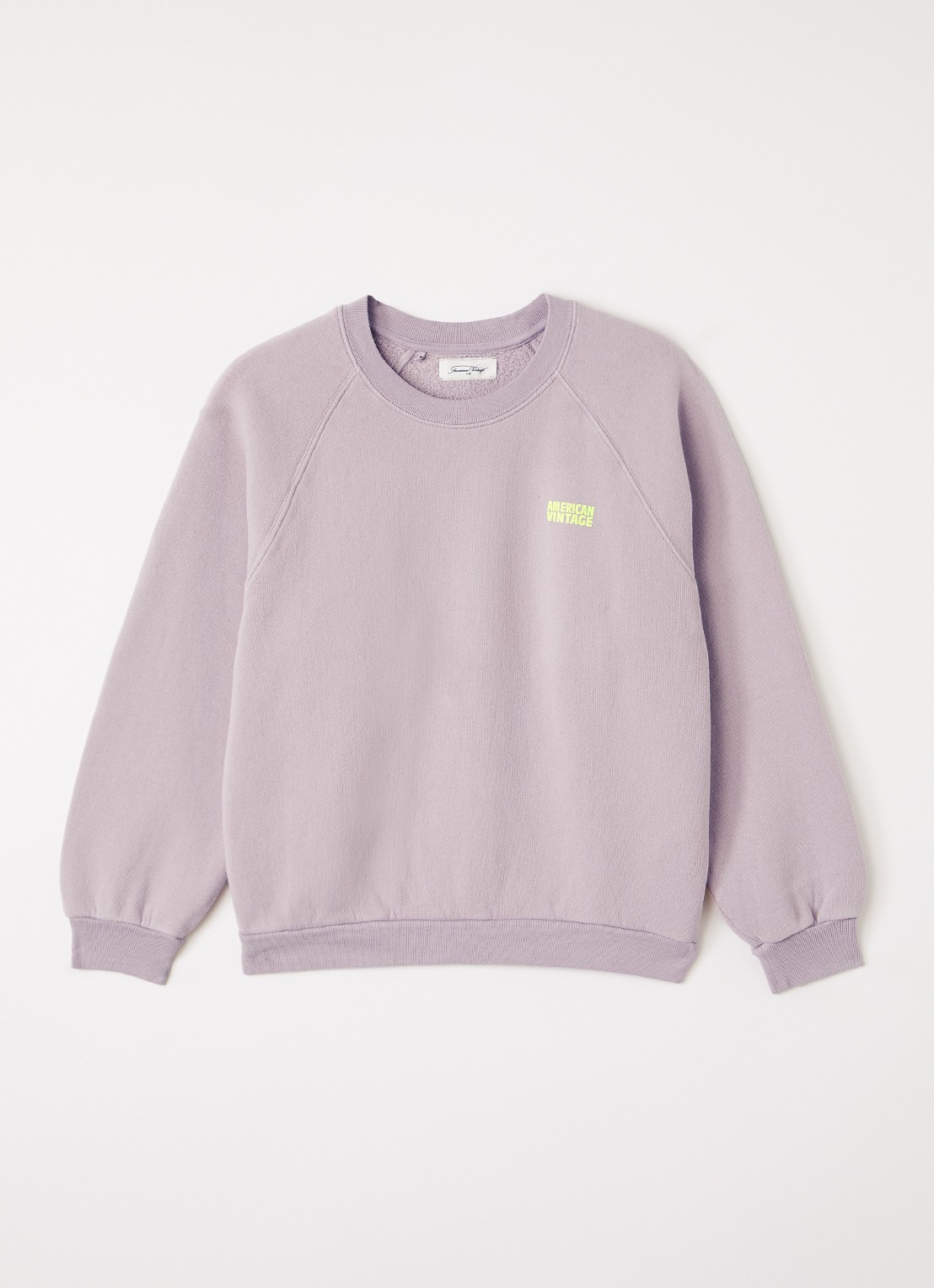 American Vintage Izubird sweater met logo - voorkant 2 oudroze