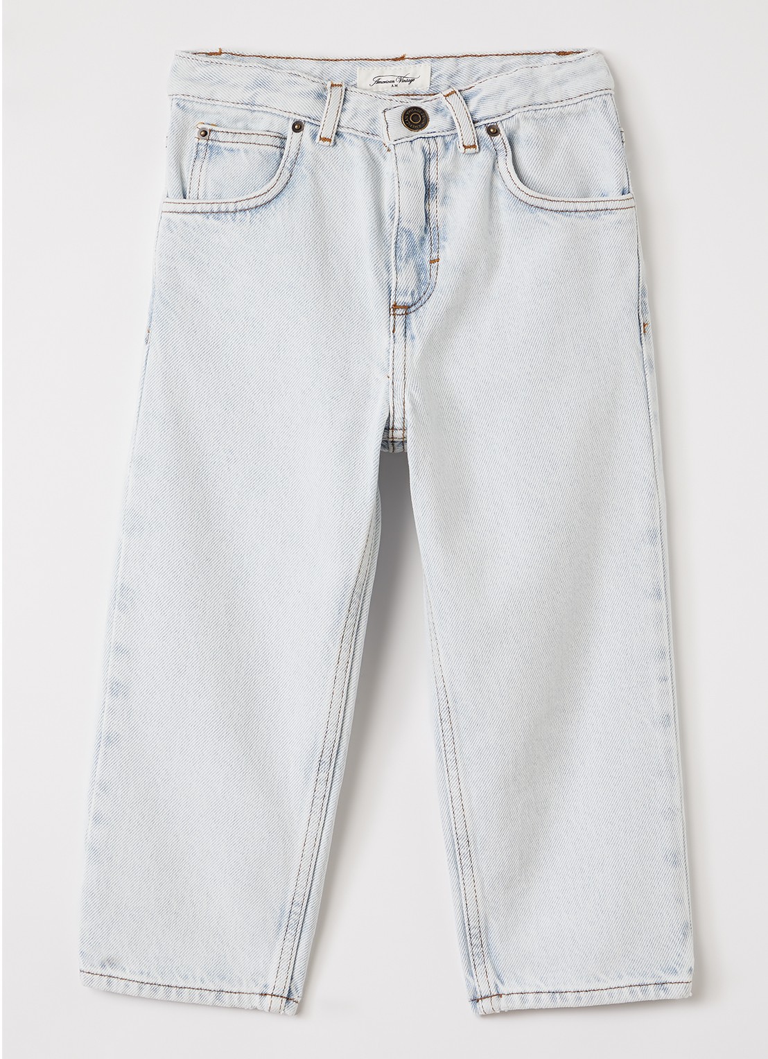 American Vintage Joybird straight leg jeans - voorkant lichtblauw