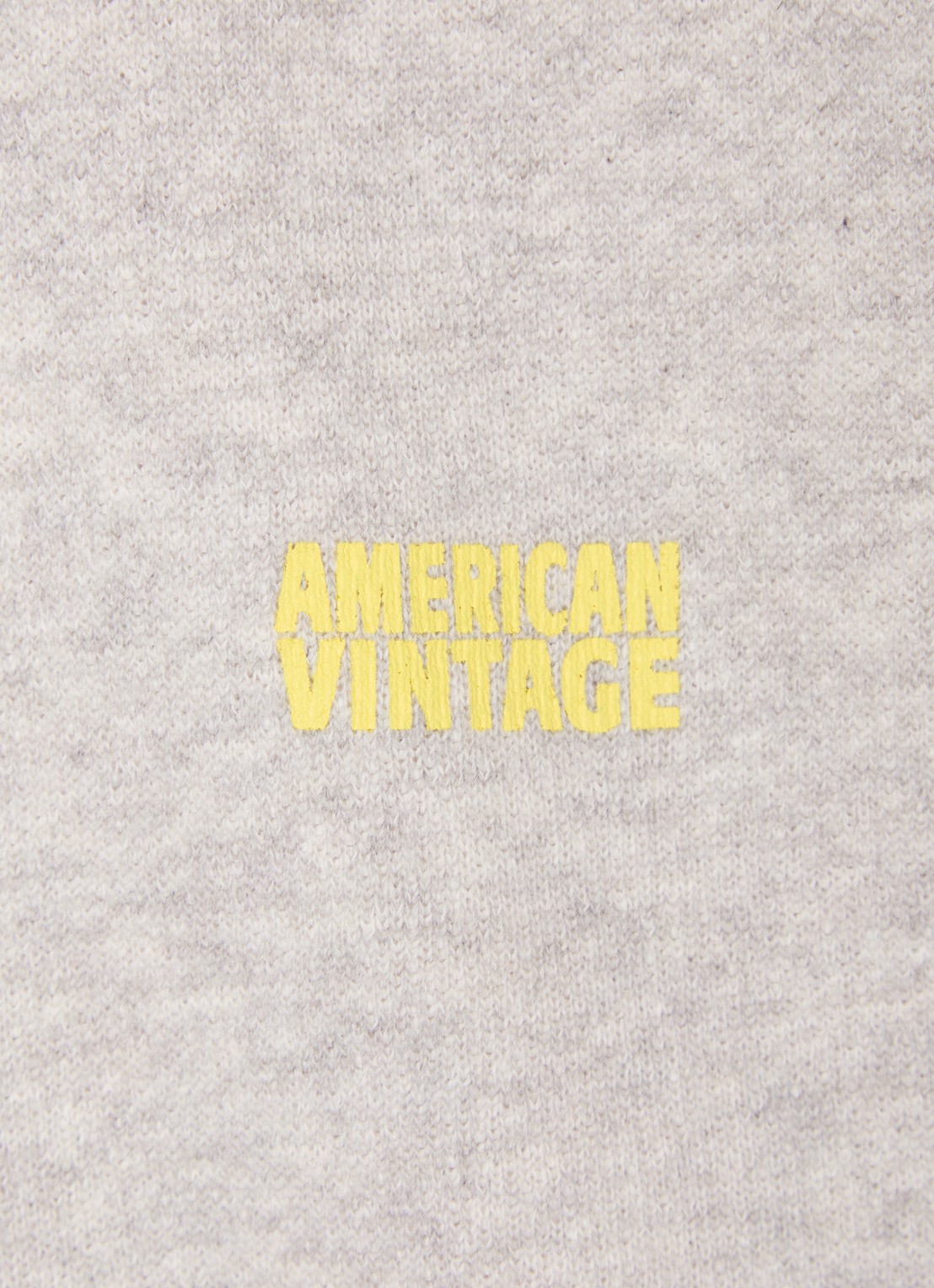 American Vintage Kodytown sweater van  katoen - detail grijsmele