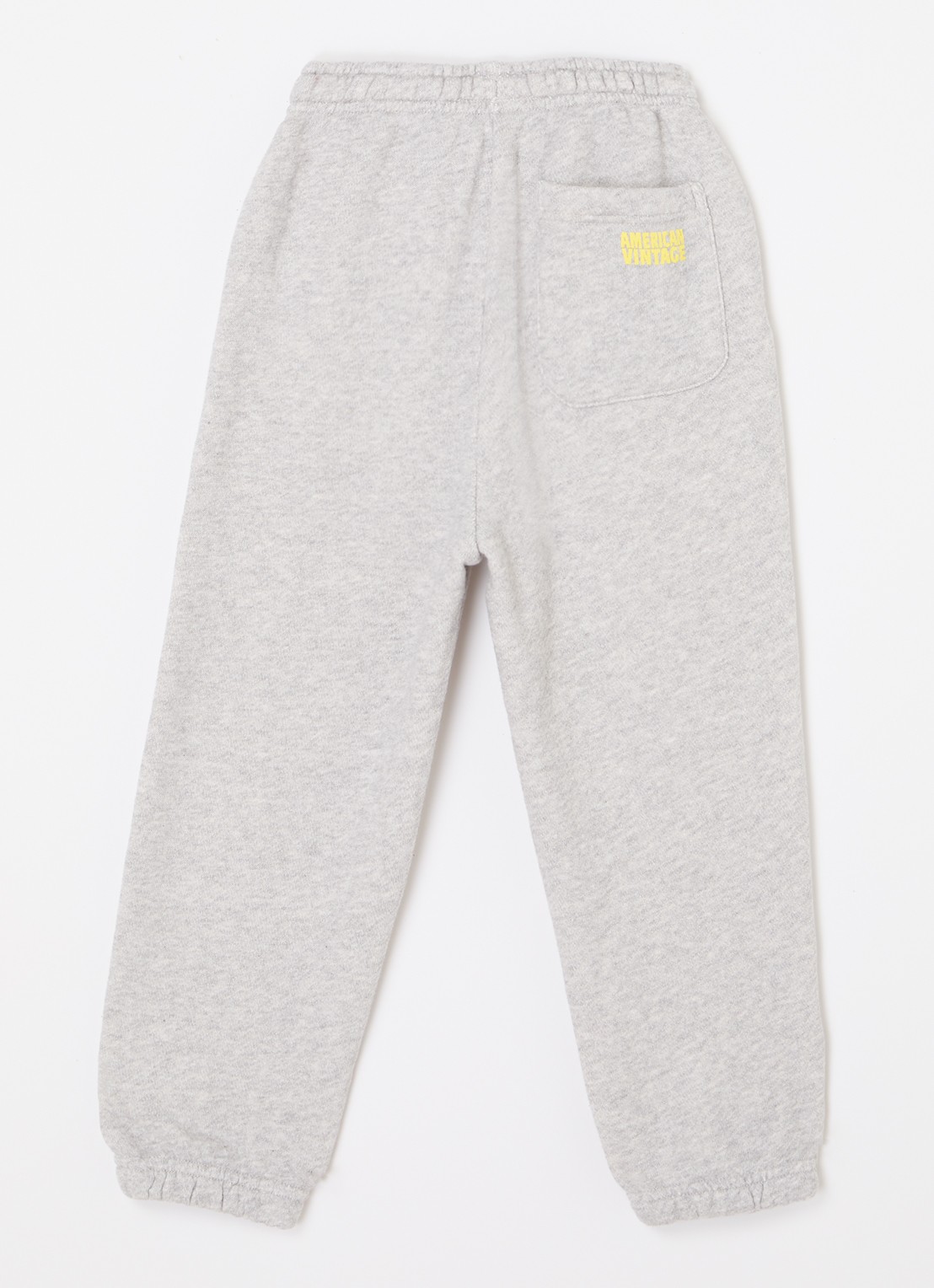 American Vintage Kodytown tapered fit joggingbroek met steekzakken  - voorkant 3 lichtgrijs