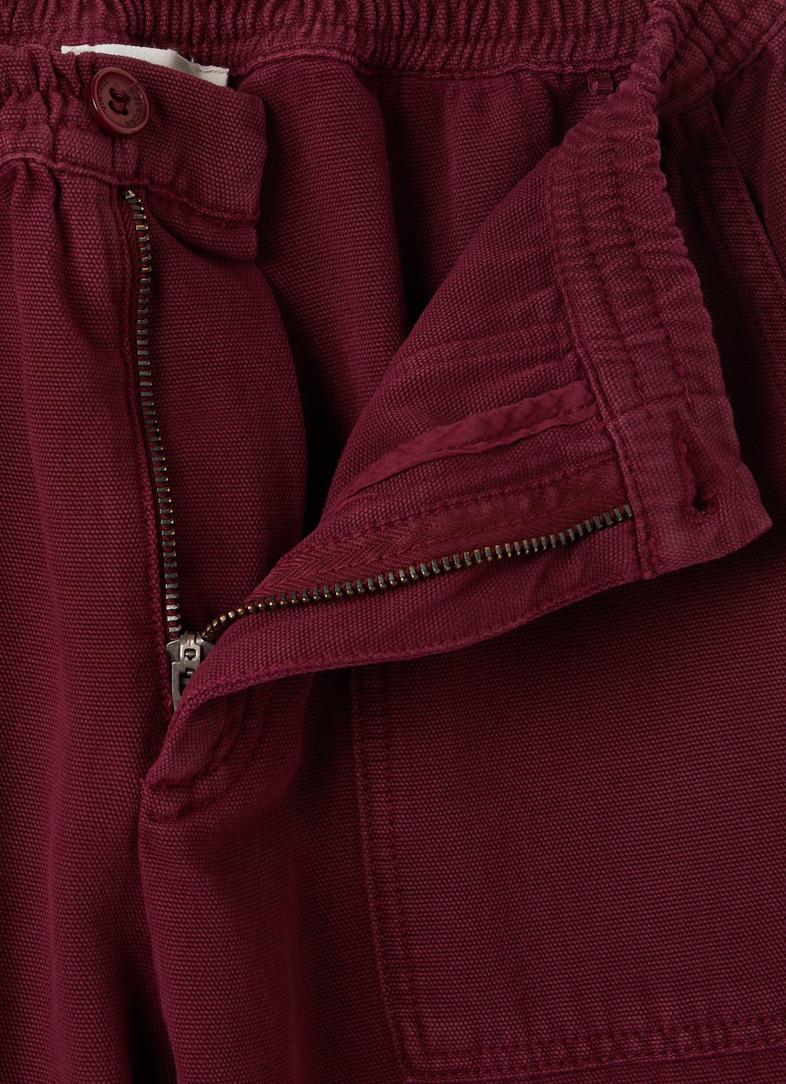 American Vintage Loose fit broek met steekzakken - detail 3 bordeauxrood
