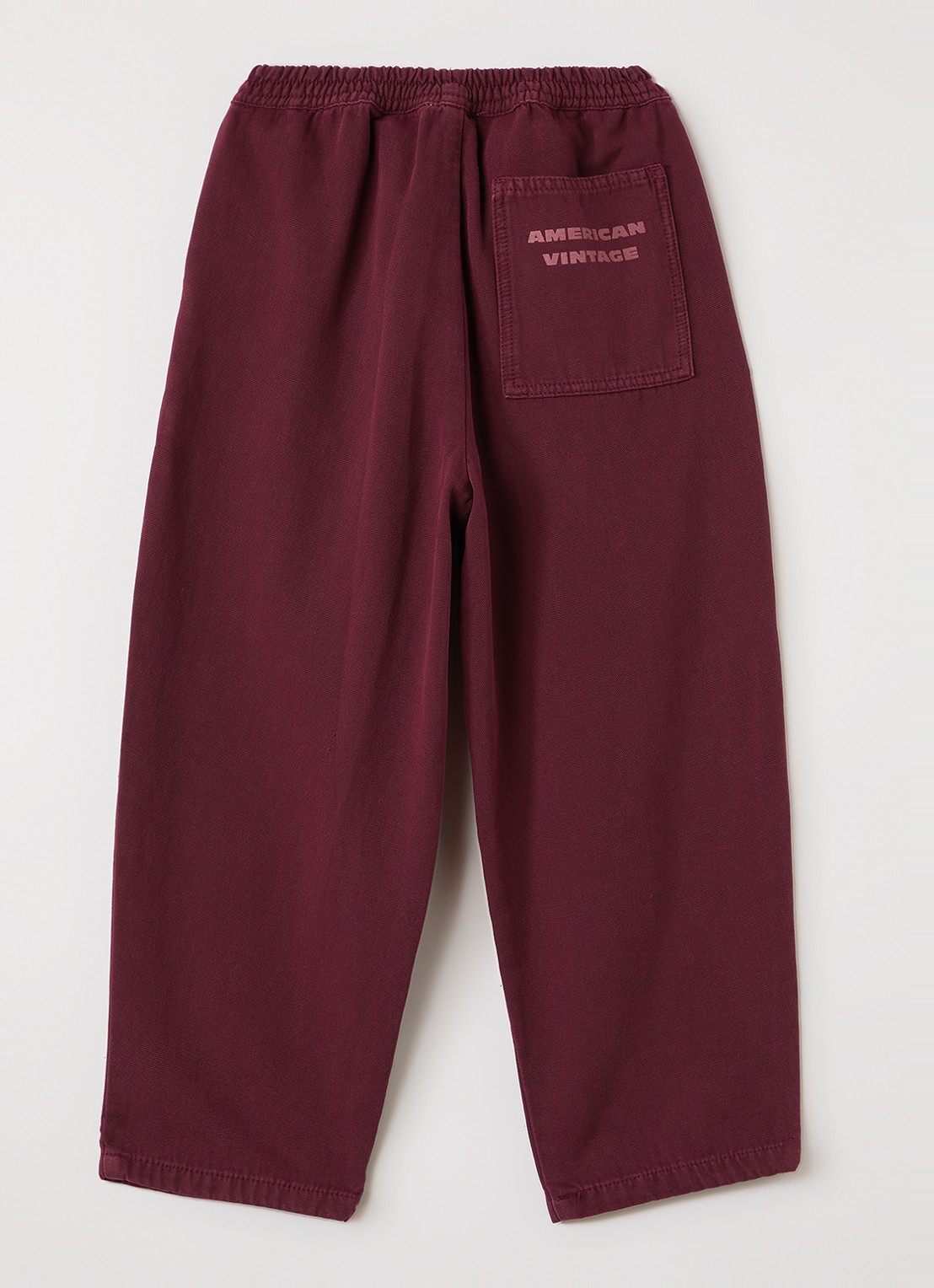 American Vintage Loose fit broek met steekzakken - voorkant 2 bordeauxrood