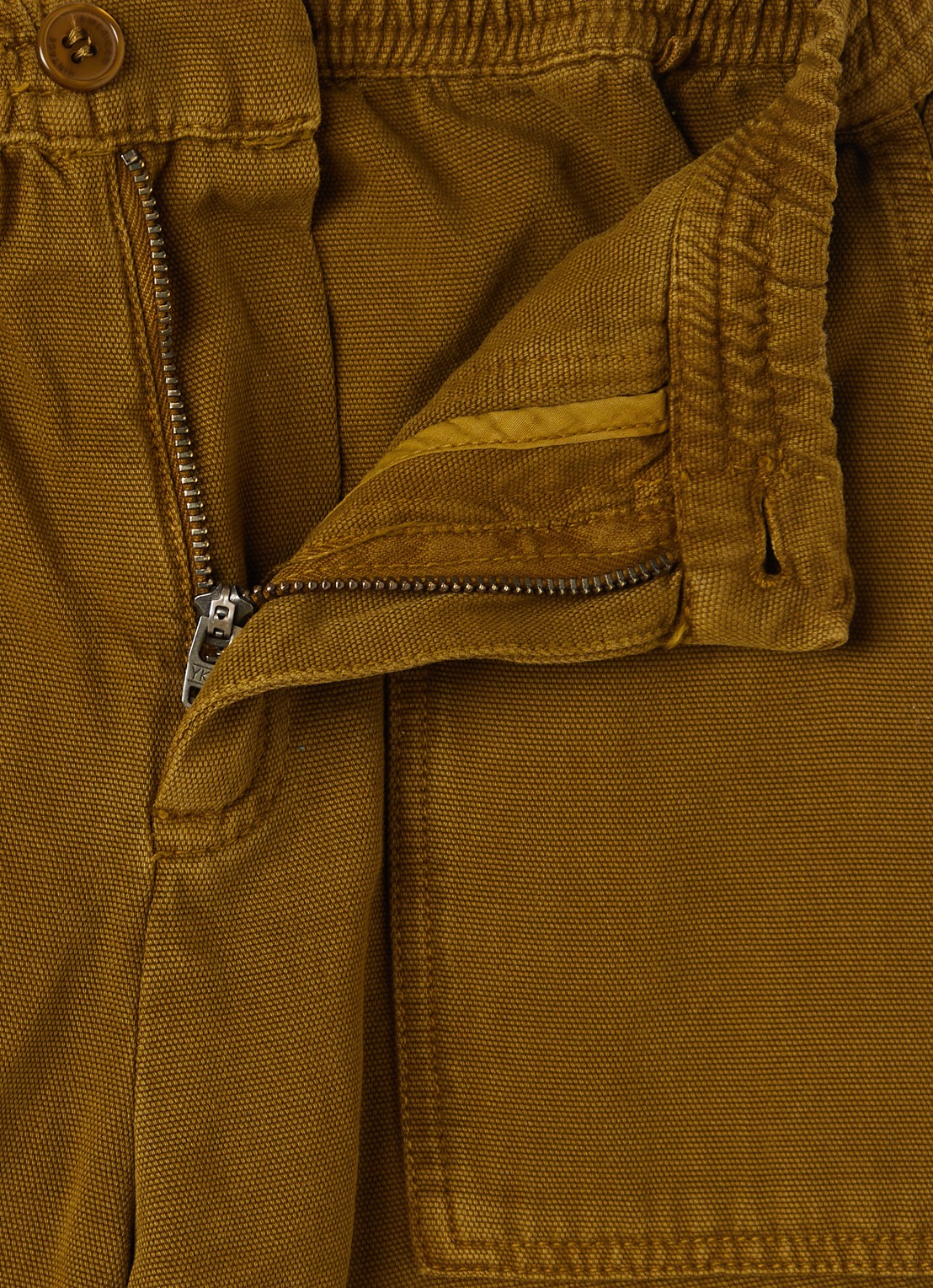 American Vintage Lykaz tapered fit broek - detail mosgroen