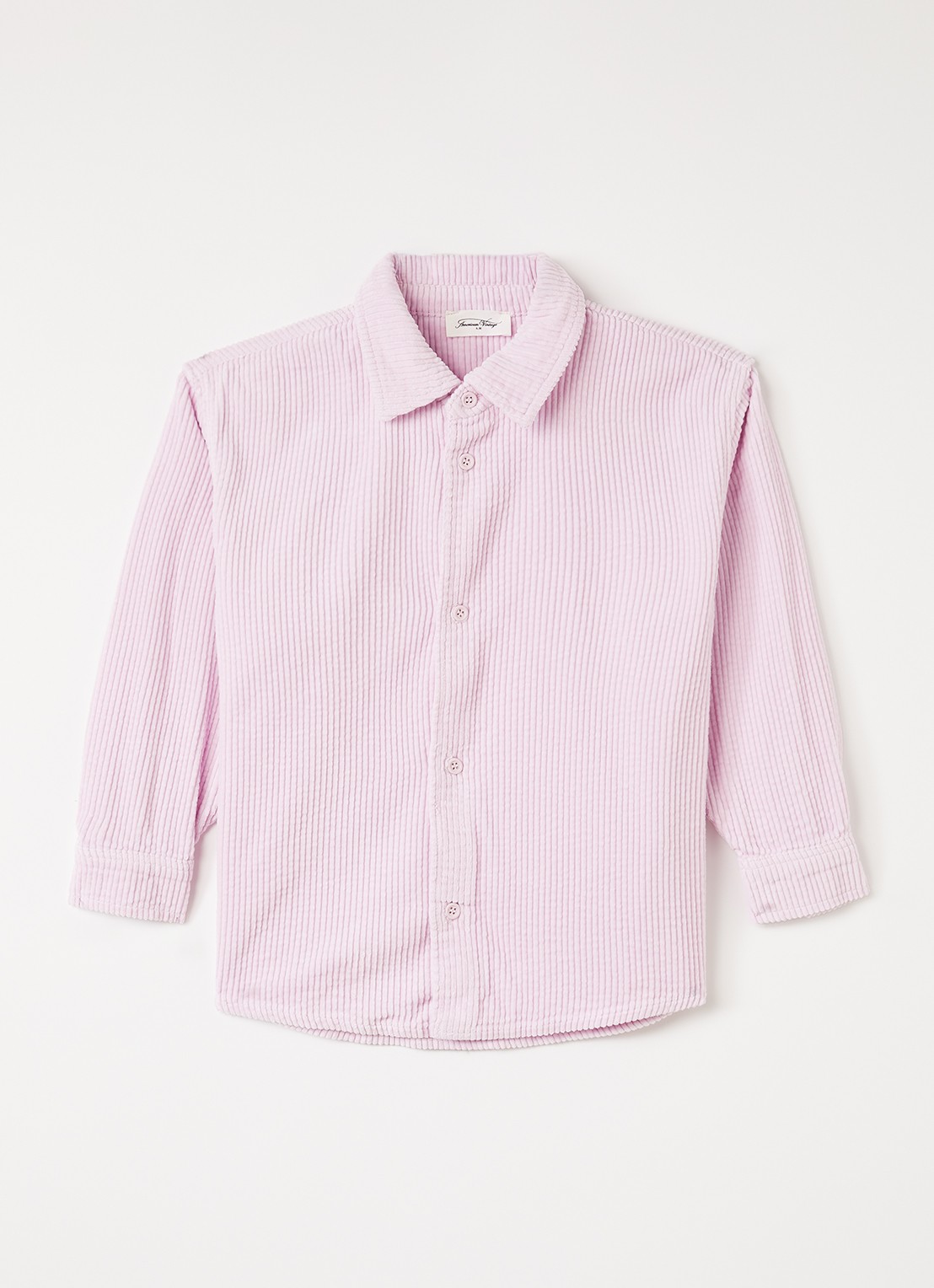 American Vintage Padow blouse van corduroy - voorkant roze