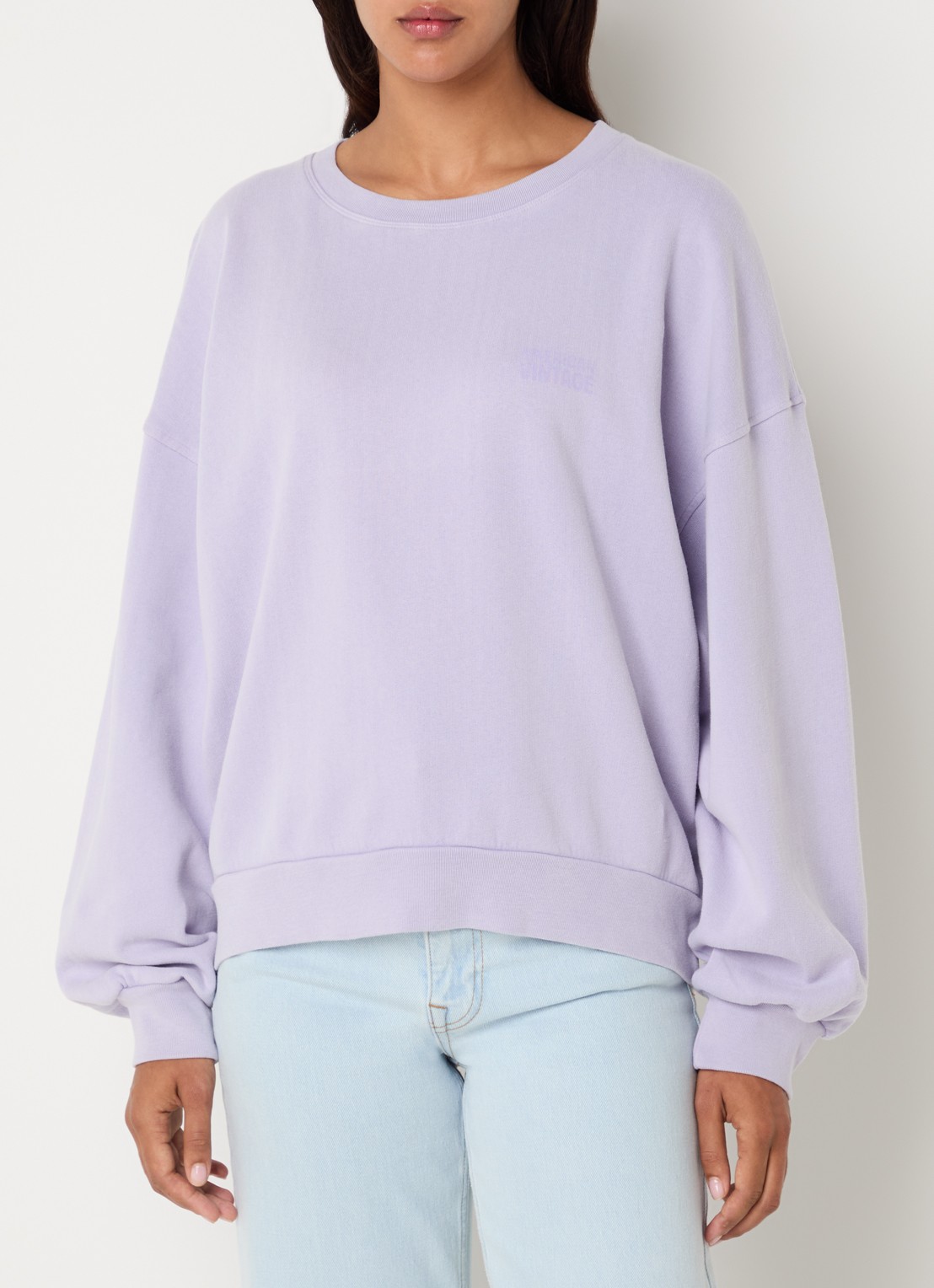 American Vintage Parme sweater met logo - detail 3 paars