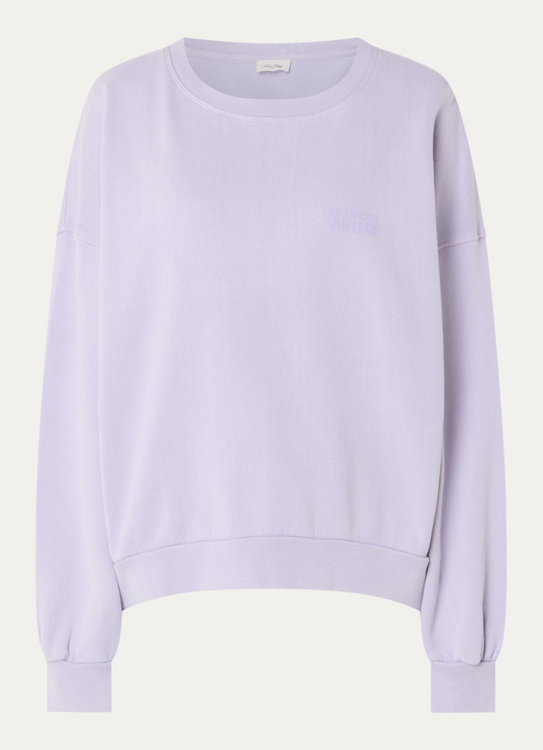 American Vintage Parme sweater met logo - voorkant paars