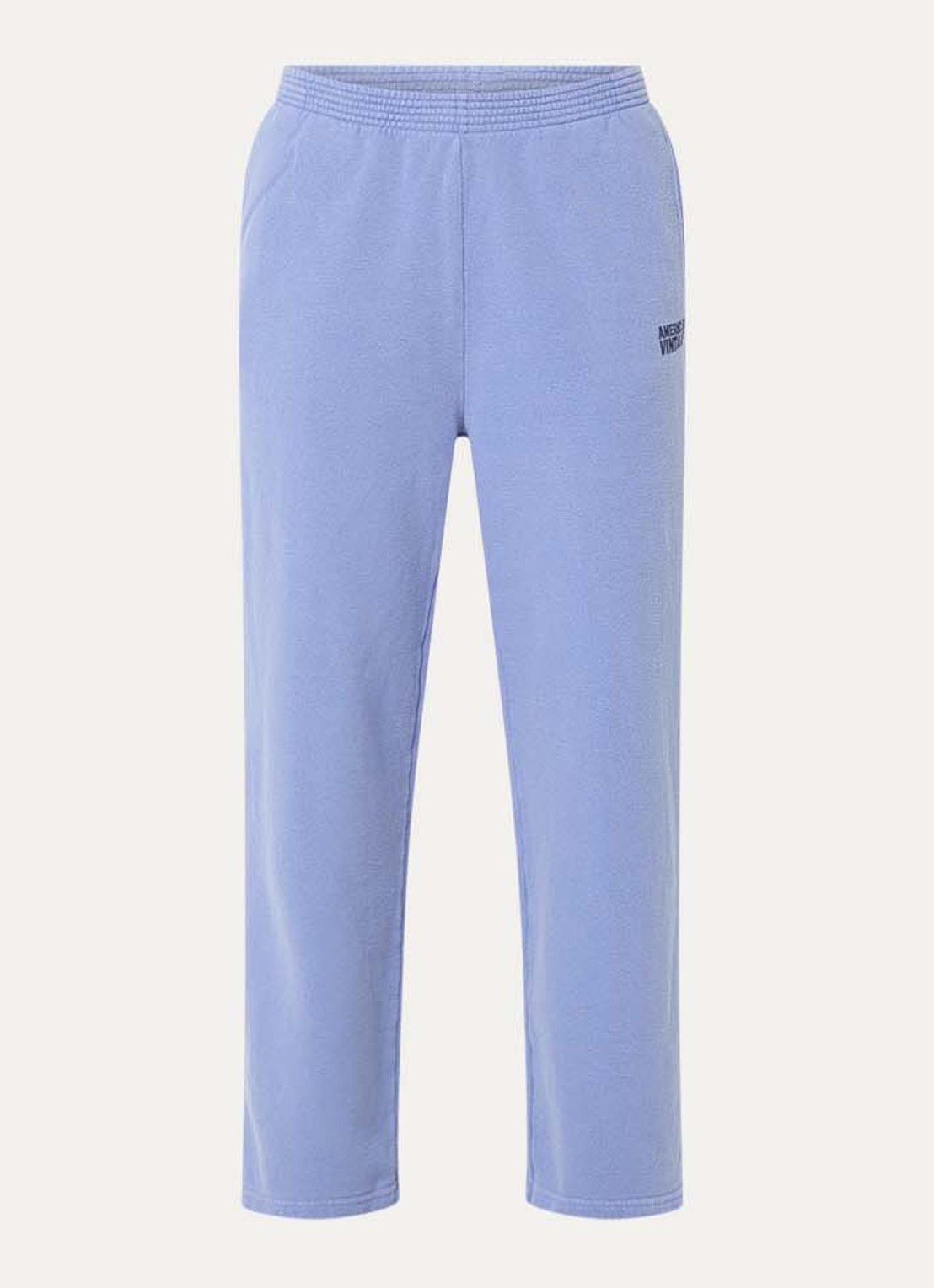American Vintage Plizzy straight fit joggingbroek met logo  - voorkant lavendel