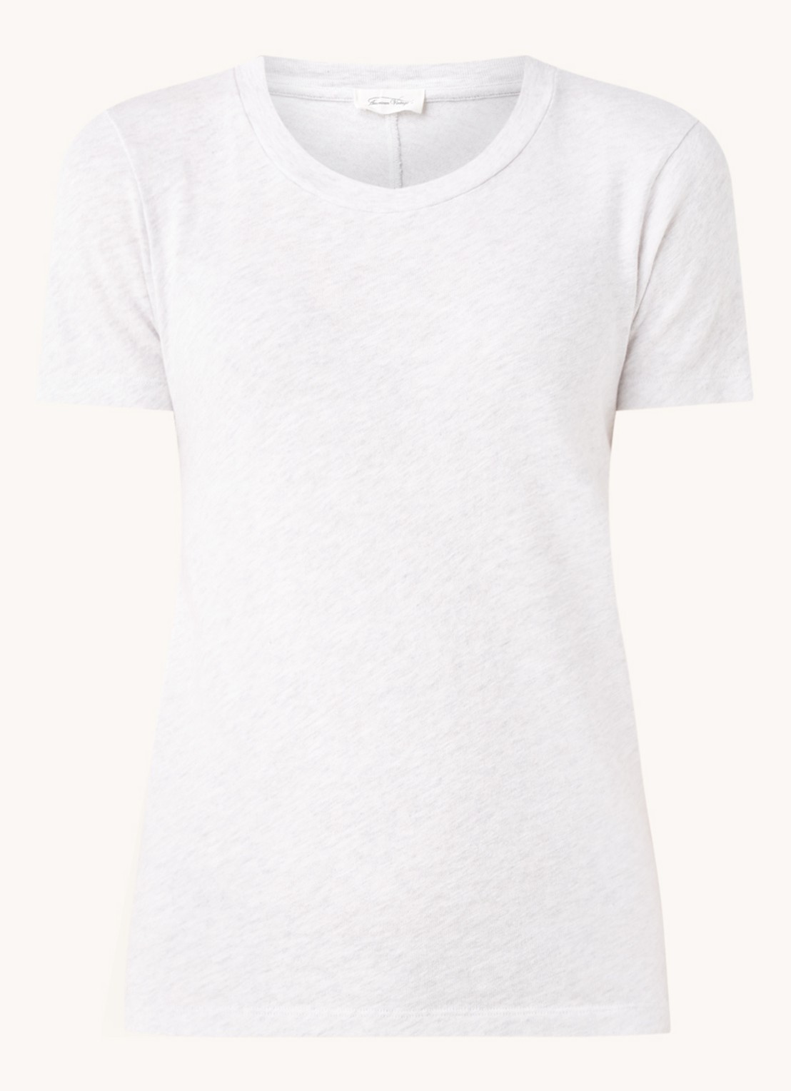 American Vintage Sonoma T-shirt met ronde hals  - voorkant 2 lichtgrijs
