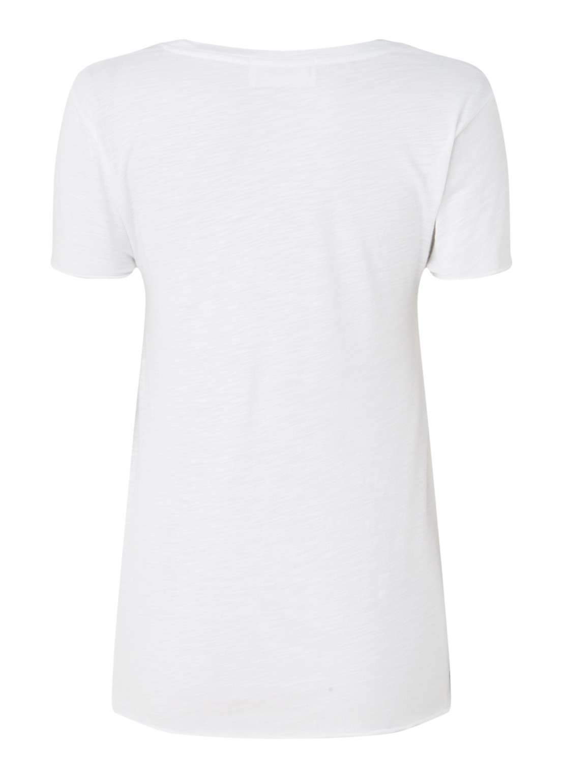 American Vintage T-shirt met V-hals - achterkant 5 wit