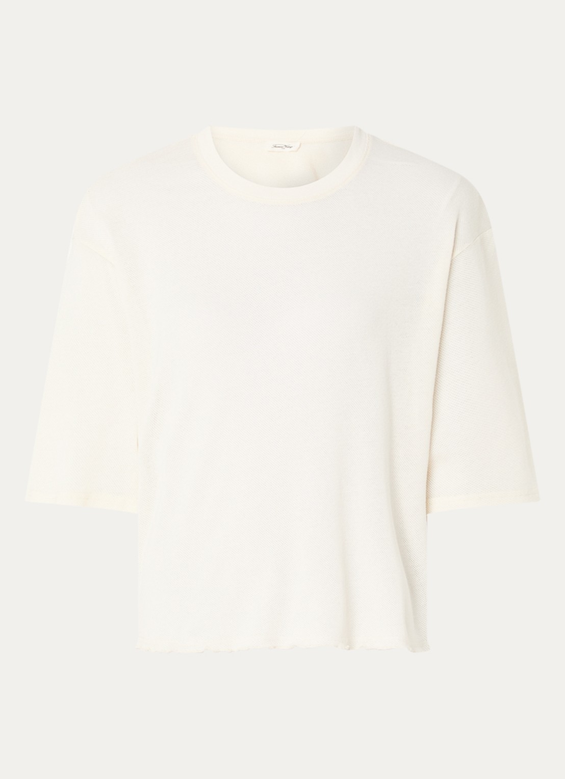 American Vintage Top met opengewerkt dessin - voorkant 3 gebroken wit