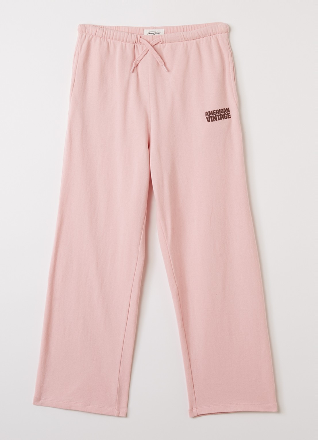 American Vintage Yko wide fit joggingbroek met logo - voorkant 3 roze