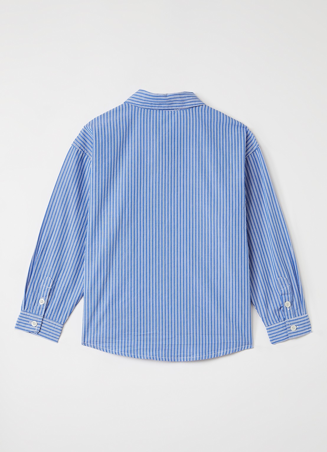American Vintage Zaty blouse met streepprint - voorkant 3 blauw