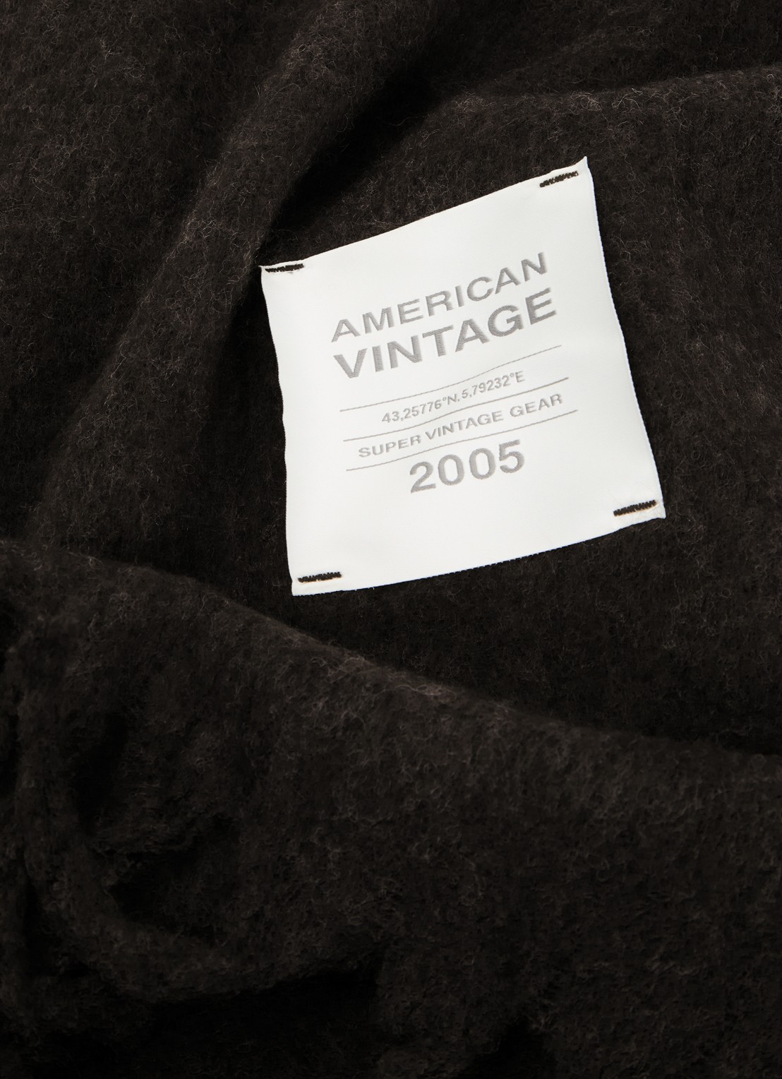 American Vintage Zinaco sjaal in wolblend 180 x 50 cm - detail 3 bruin