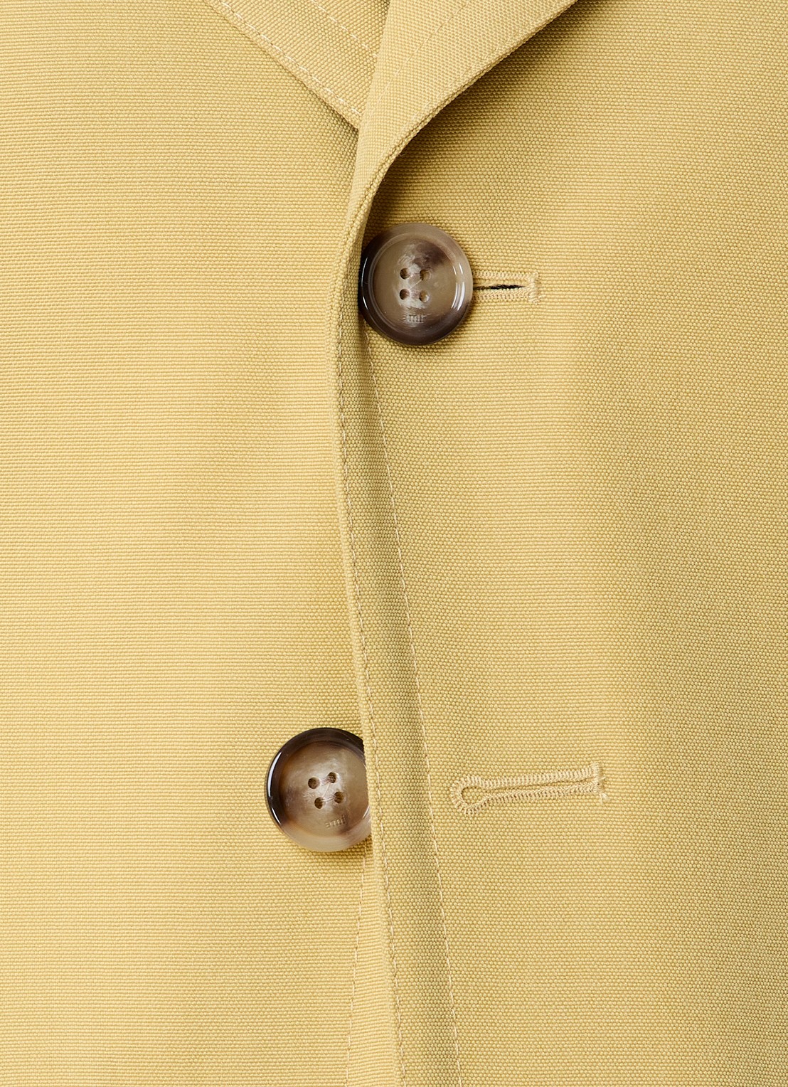 AMI Paris Blazer van scheerwol met klepzakken - detail 5 okergeel
