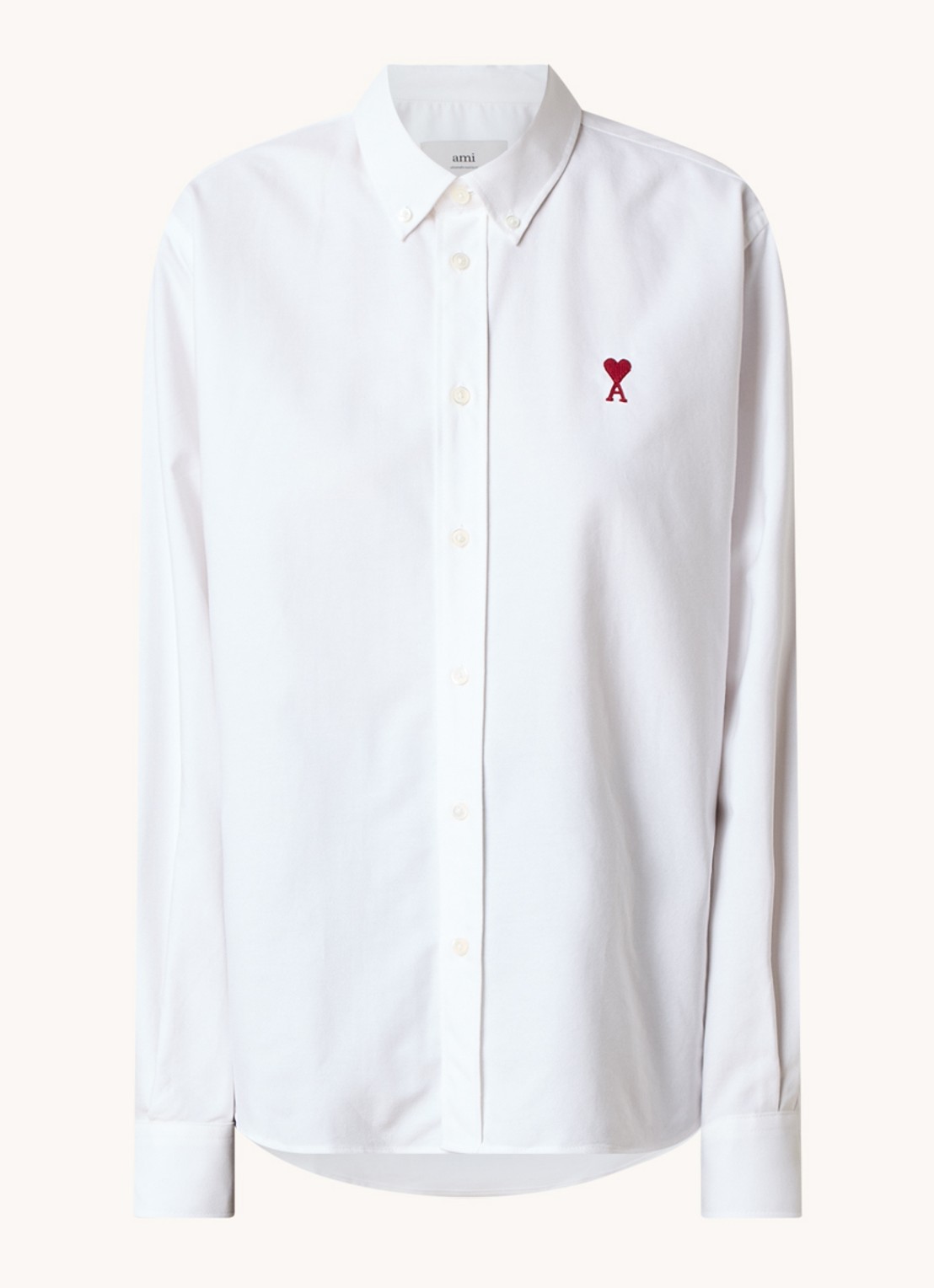 AMI Paris Blouse met logo - voorkant 4 wit