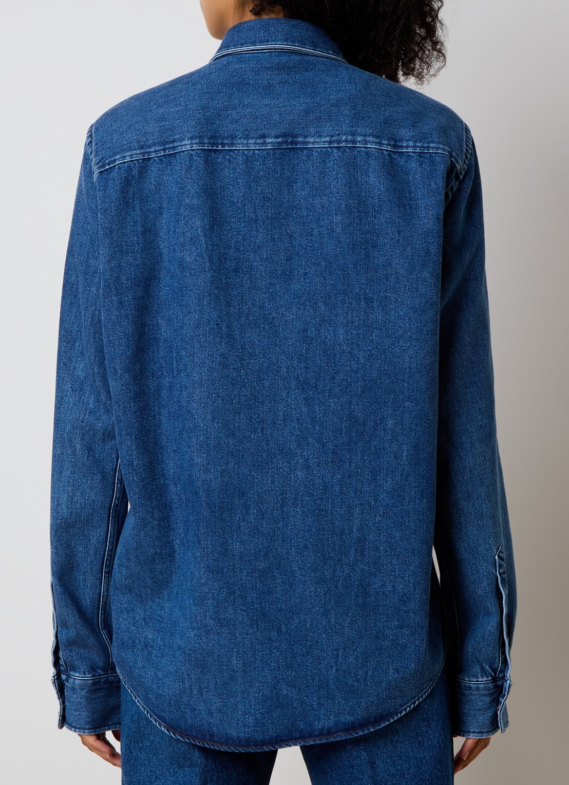 AMI Paris Blouse met logo - achterkant 5 indigo