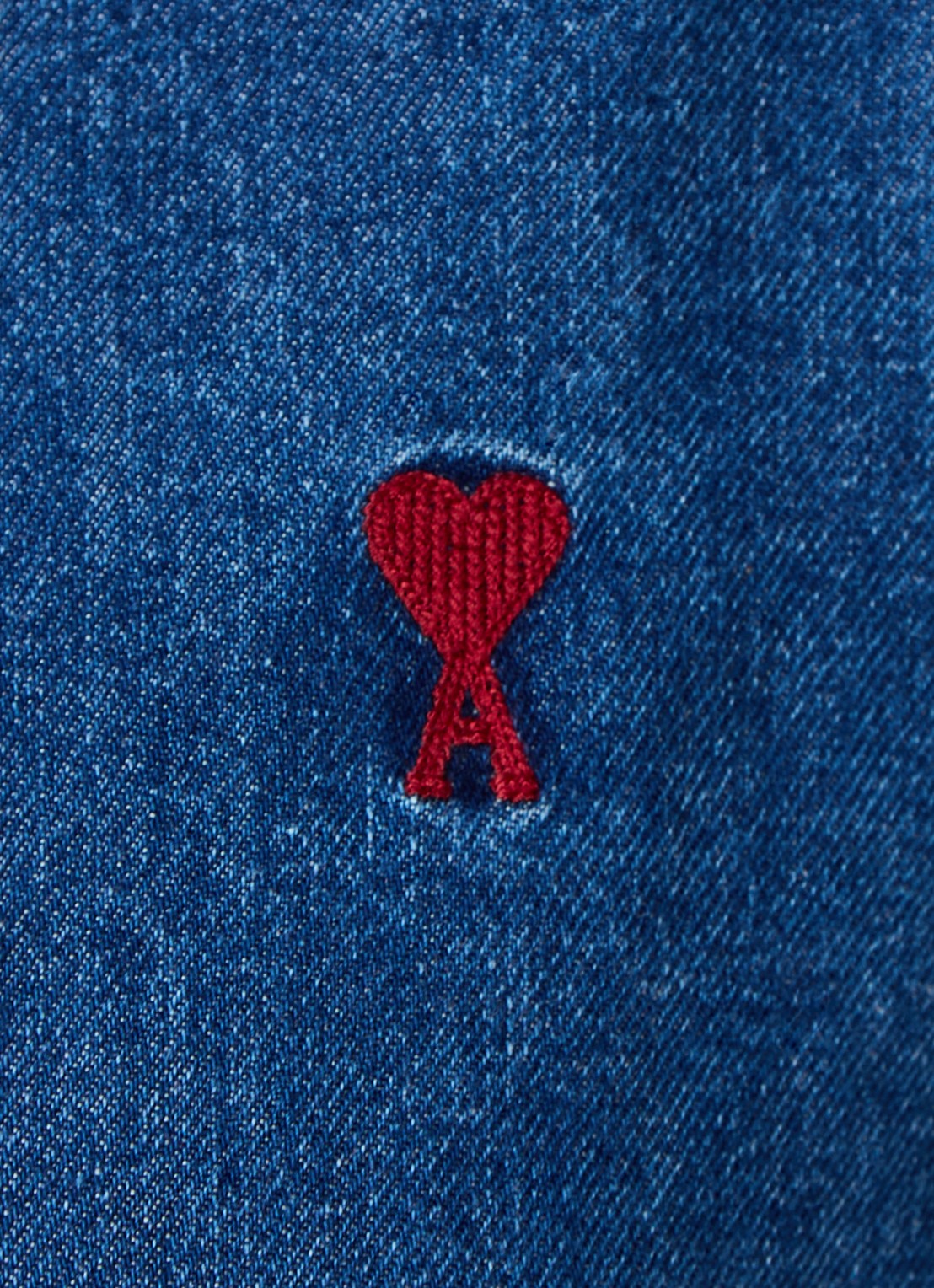 AMI Paris Blouse met logo - detail 4 indigo
