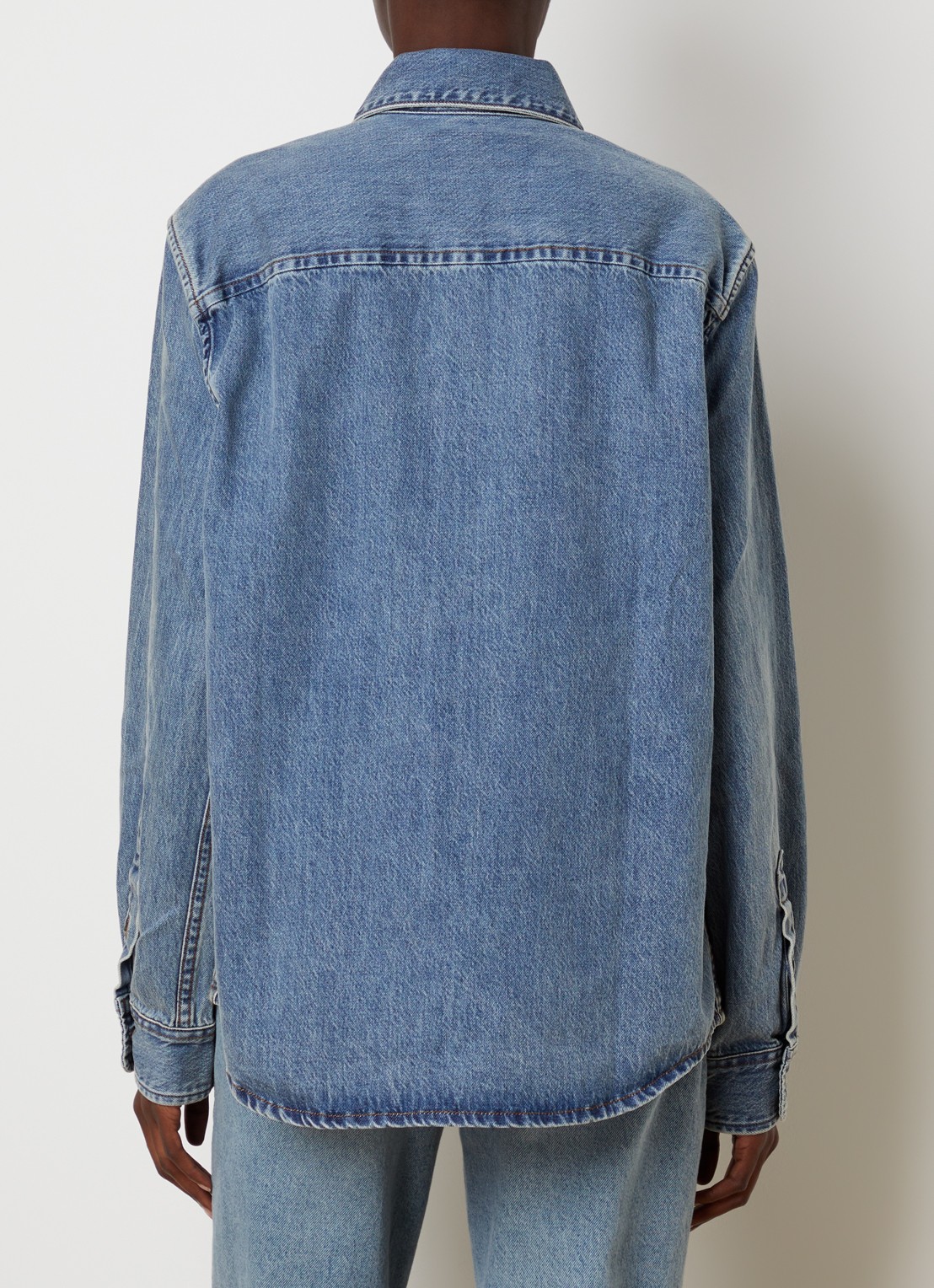 AMI Paris Blouse van denim - achterkant 3 indigo