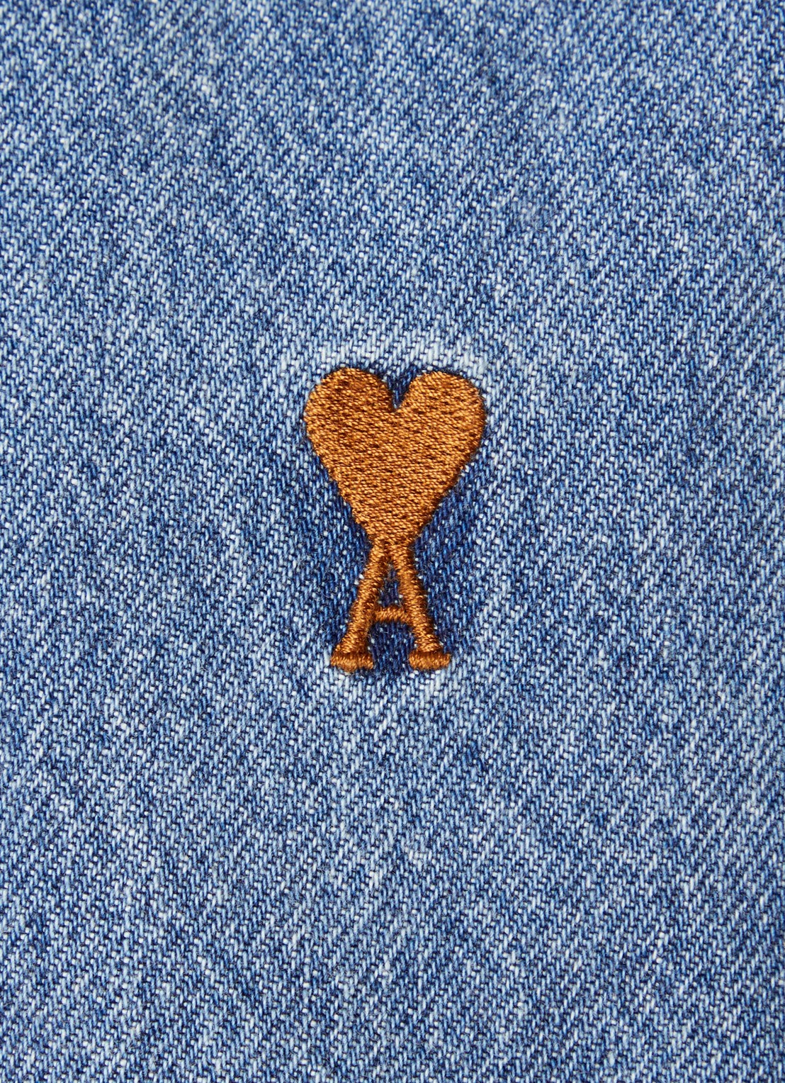 AMI Paris Blouse van denim - detail 2 indigo