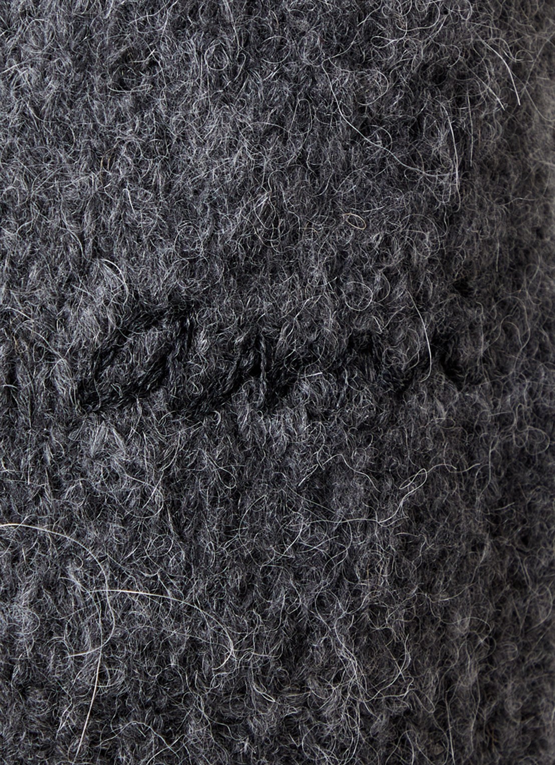 Ami Paris Fijngebreid vest in alpaca wolblend - detail 2 grijs