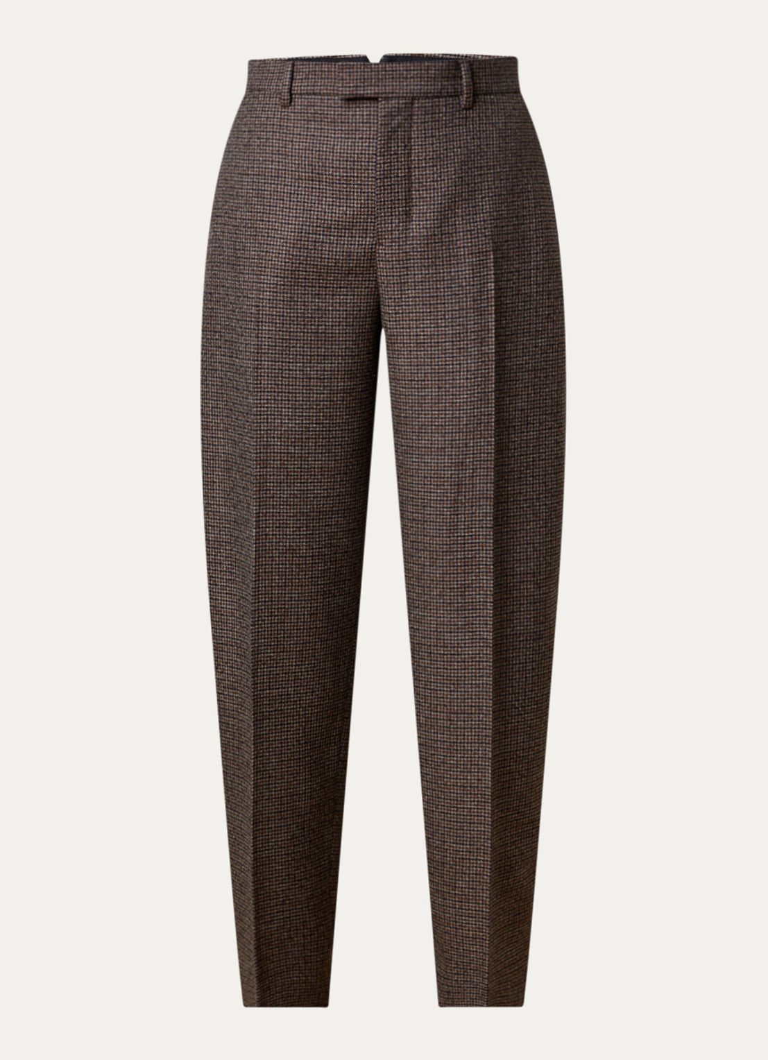Ami Paris High waist balloon fit pantalon van scheerwol - voorkant bruin