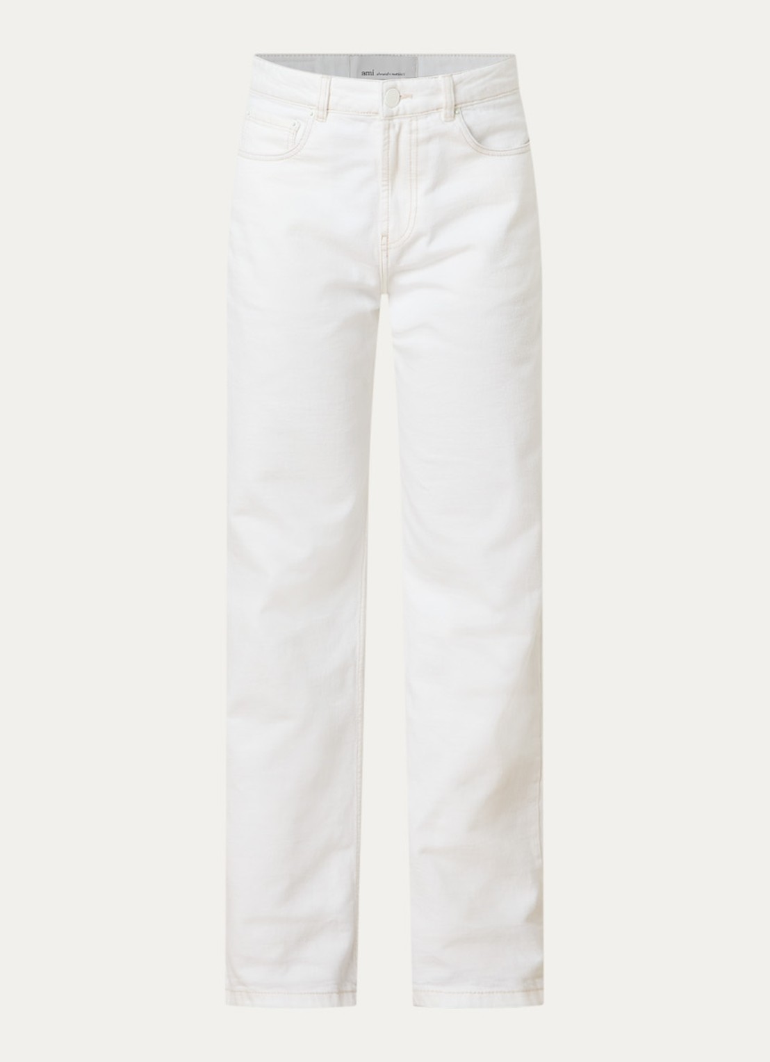 Ami Paris High waist flared jeans met gekleurde wassing - voorkant gebroken wit