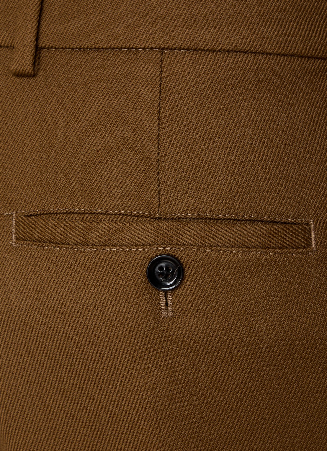 AMI Paris High waist wide fit pantalon met steekzakken - detail 5 bruin