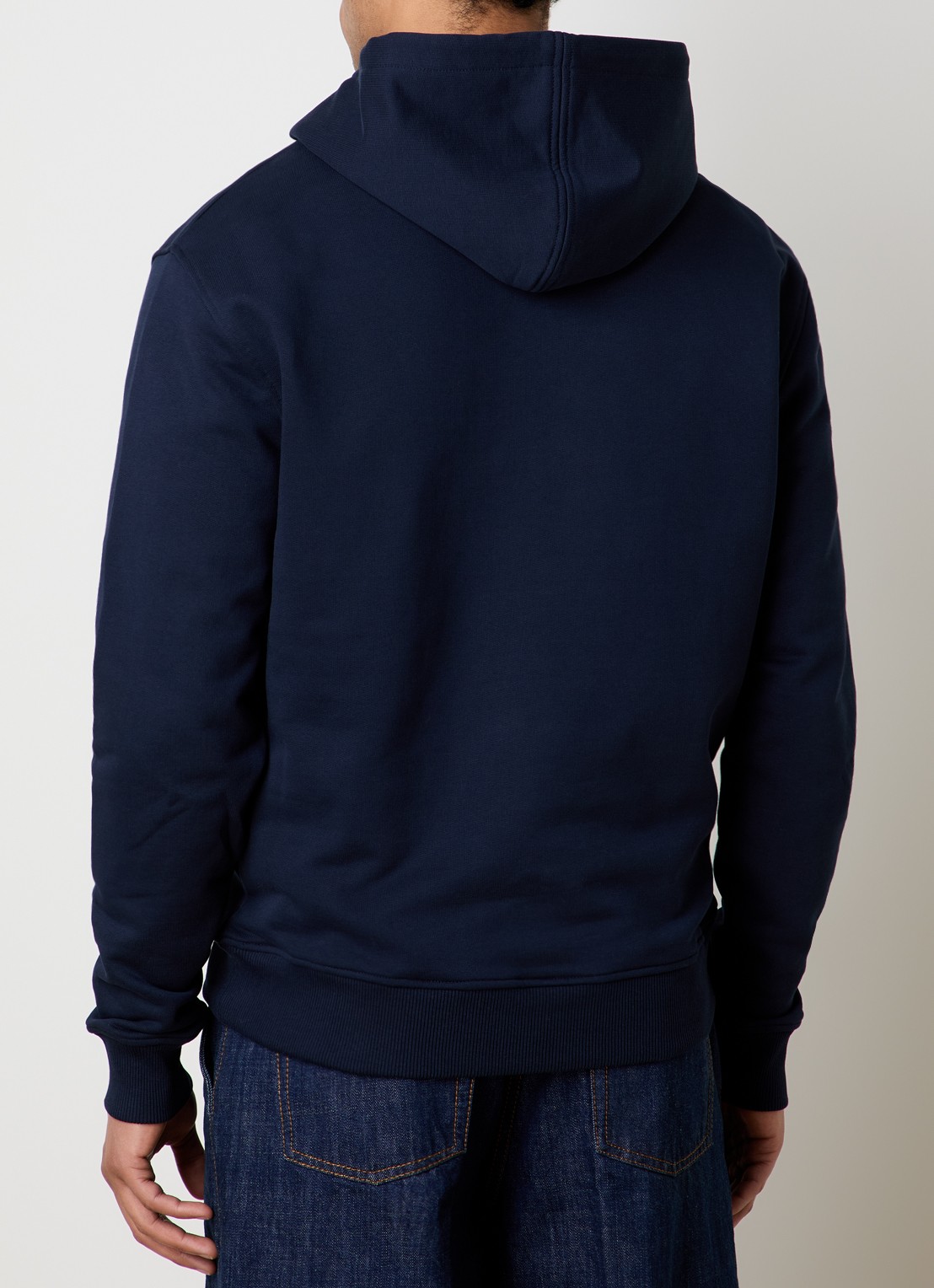 AMI Paris Hoodie met logo  - achterkant 3 donkerblauw