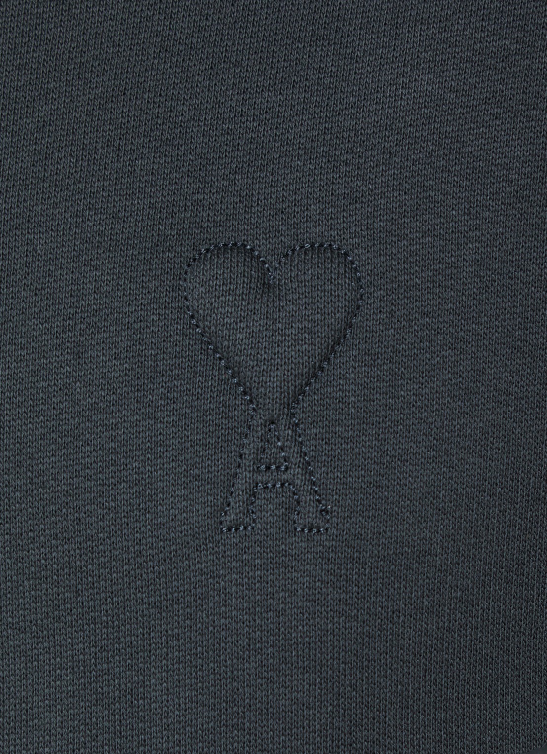 AMI Paris Hoodie met logoborduring - detail 6 antraciet