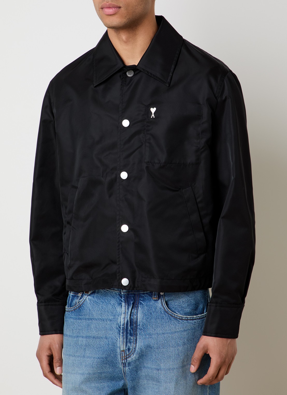 AMI Paris Jack met logo en steekzakken - detail 3 zwart
