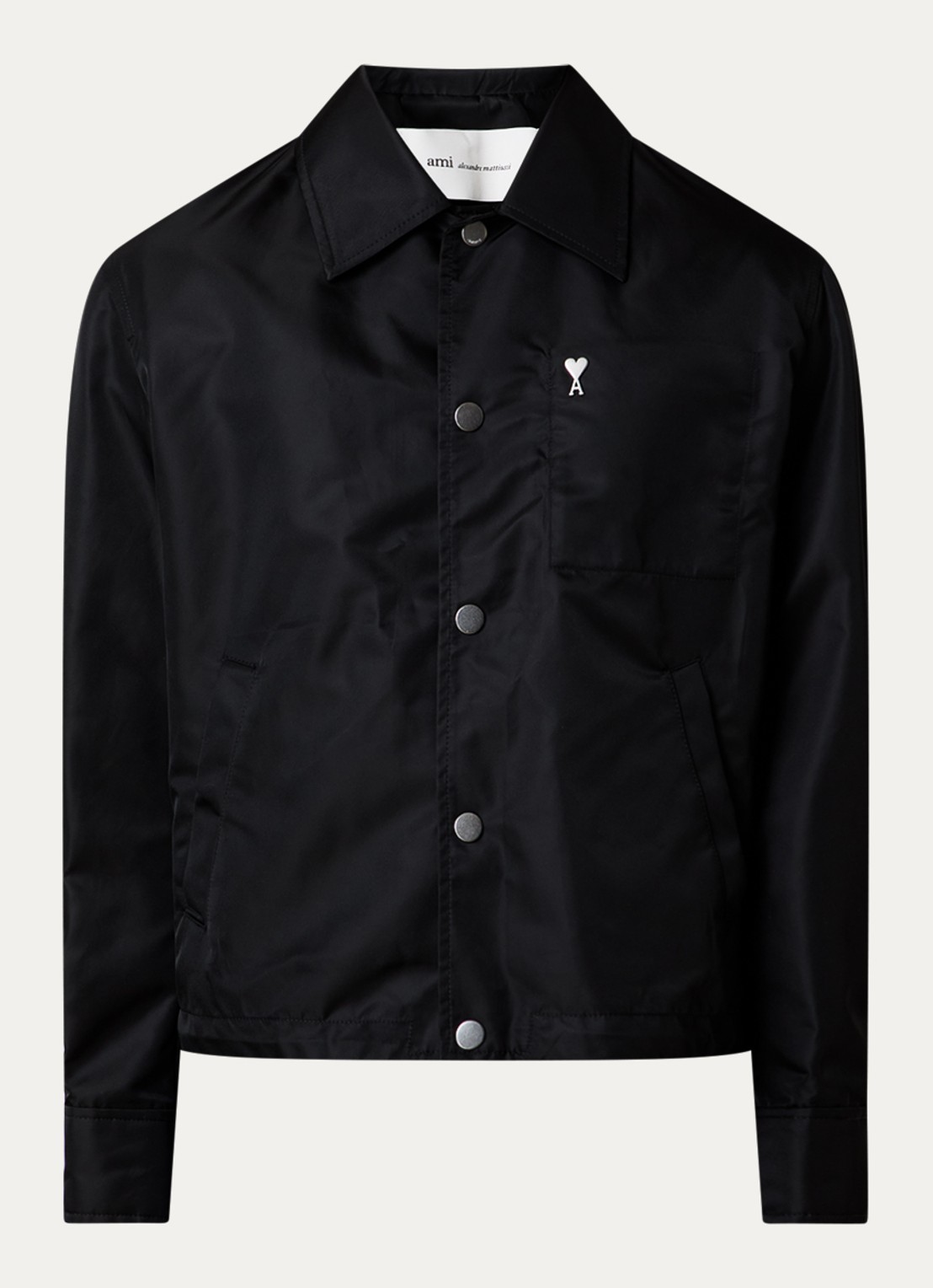 AMI Paris Jack met logo en steekzakken - voorkant zwart