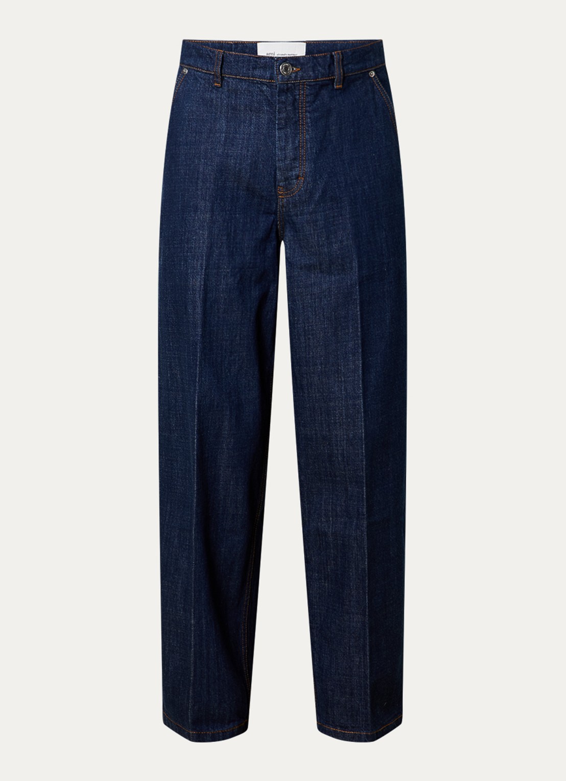AMI Paris Loose fit jeans met donkere wassing  - voorkant 4 indigo