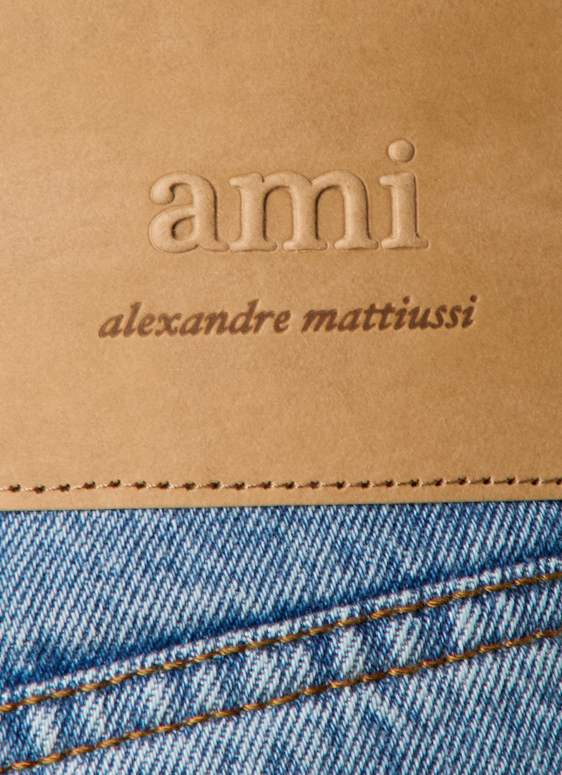 Ami Paris Mid waist loose fit jeans met steekzakken - detail 4 indigo
