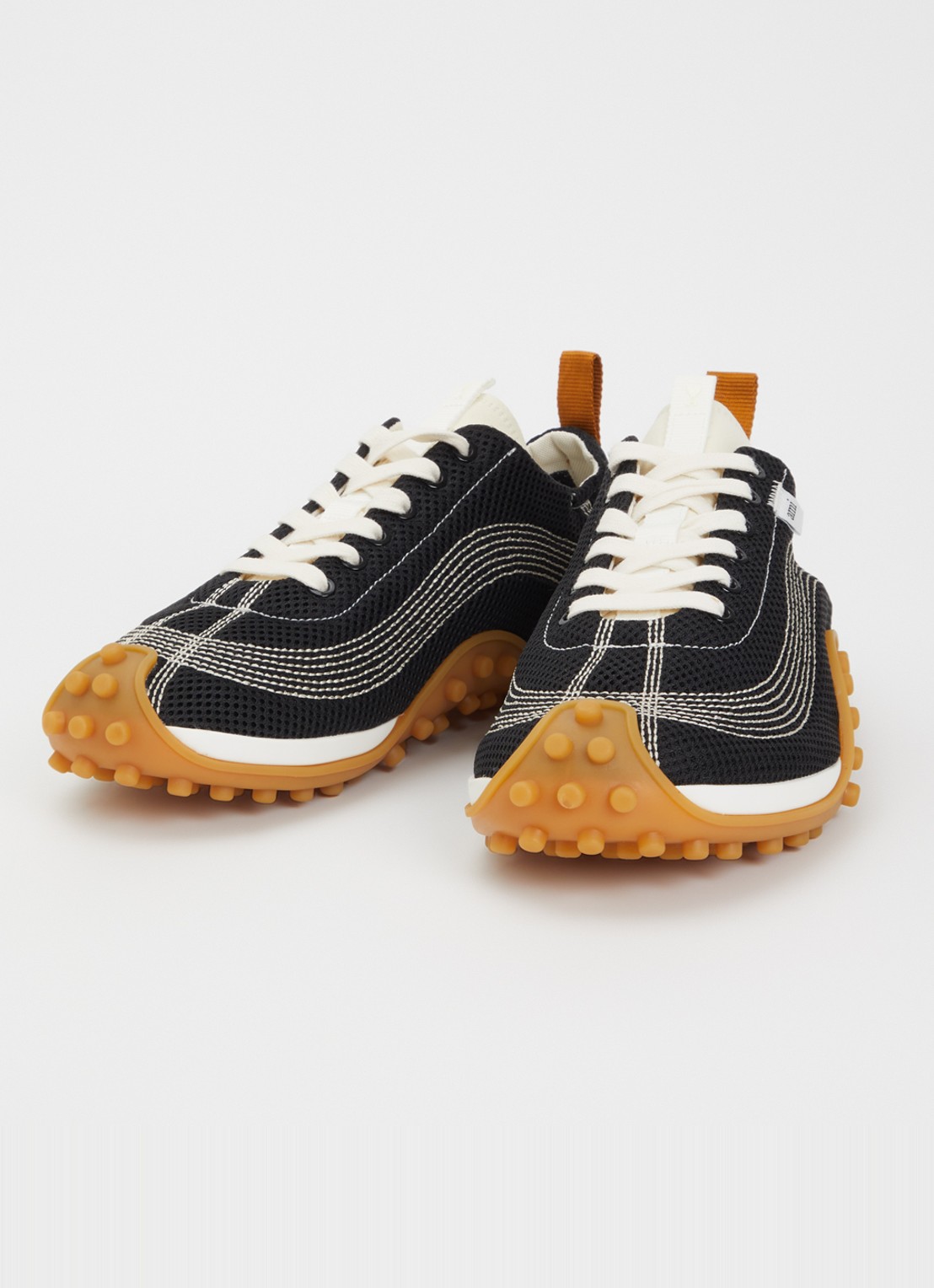 AMI Paris Mirage sneaker met schapenleren details - detail 3 zwart