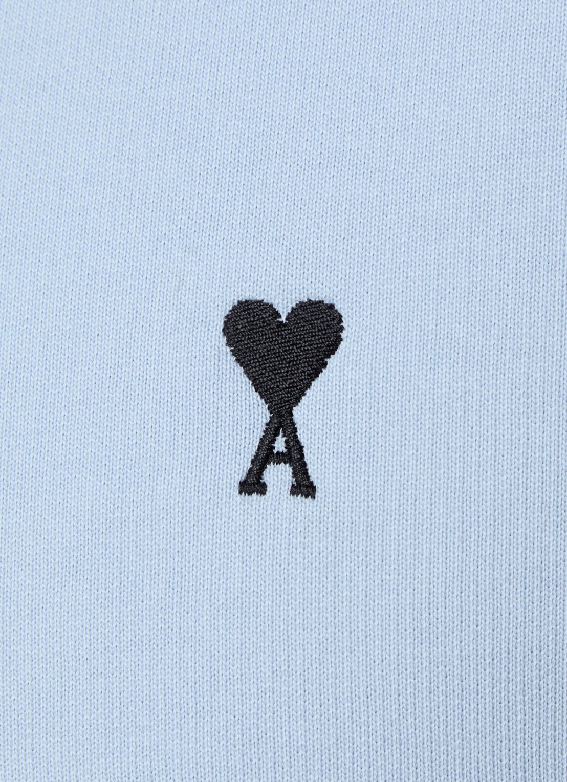 AMI Paris Molleton sweatvest met logo en capuchon - detail 4 lichtblauw