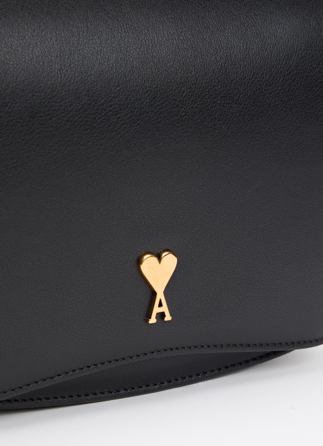 AMI Paris Paris paris schoudertas van kalfsleer  - detail 3 zwart