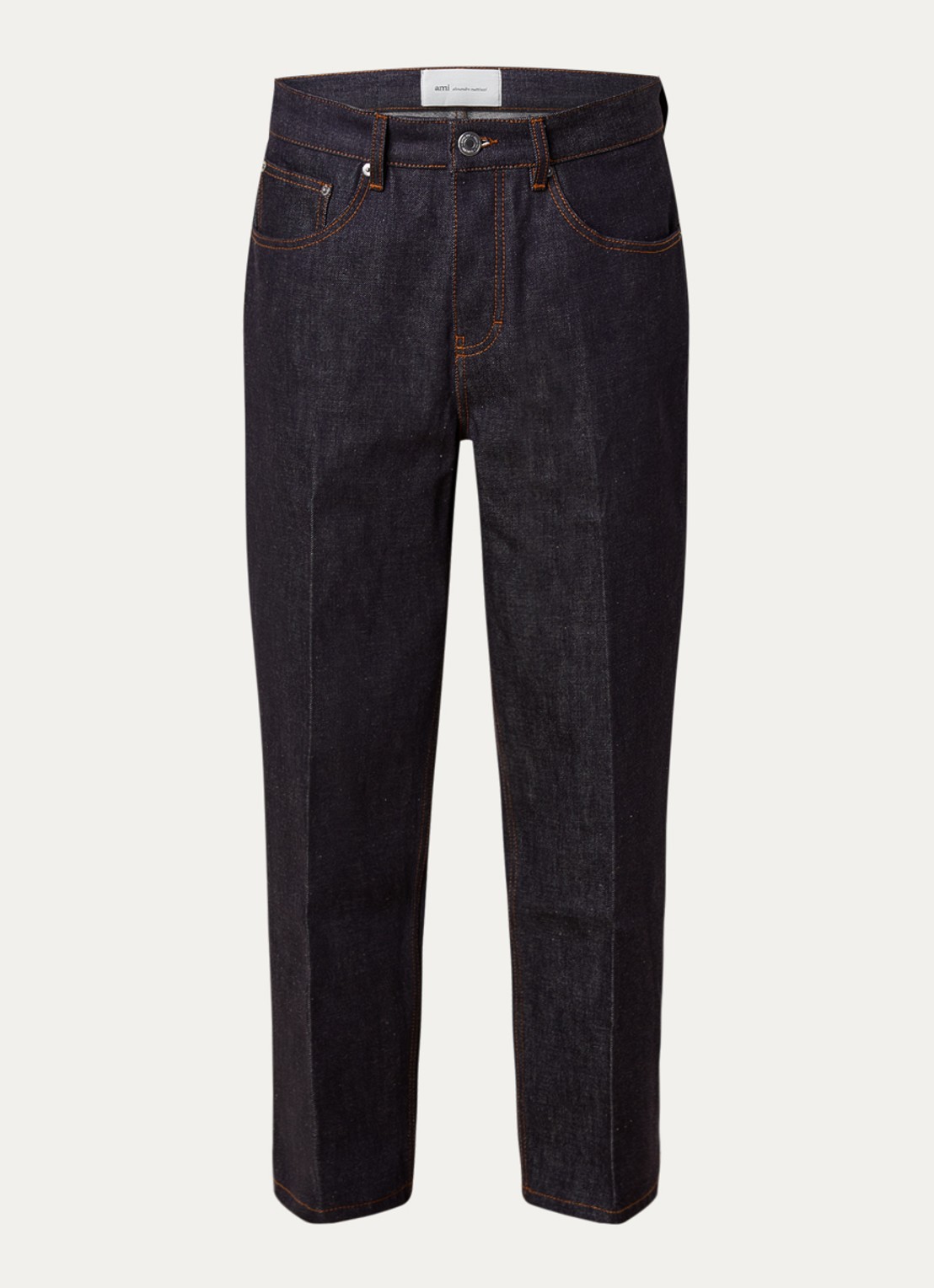AMI Paris Parisian straight fit jeans met donkere wassing - voorkant 4 indigo