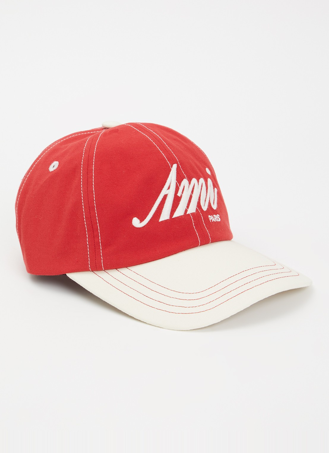 AMI Paris Pet met logoborduring - voorkant rood