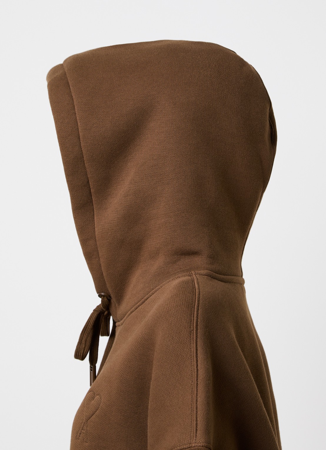 Ami Paris Quota hoodie met 3D logoprint - detail 4 bruin