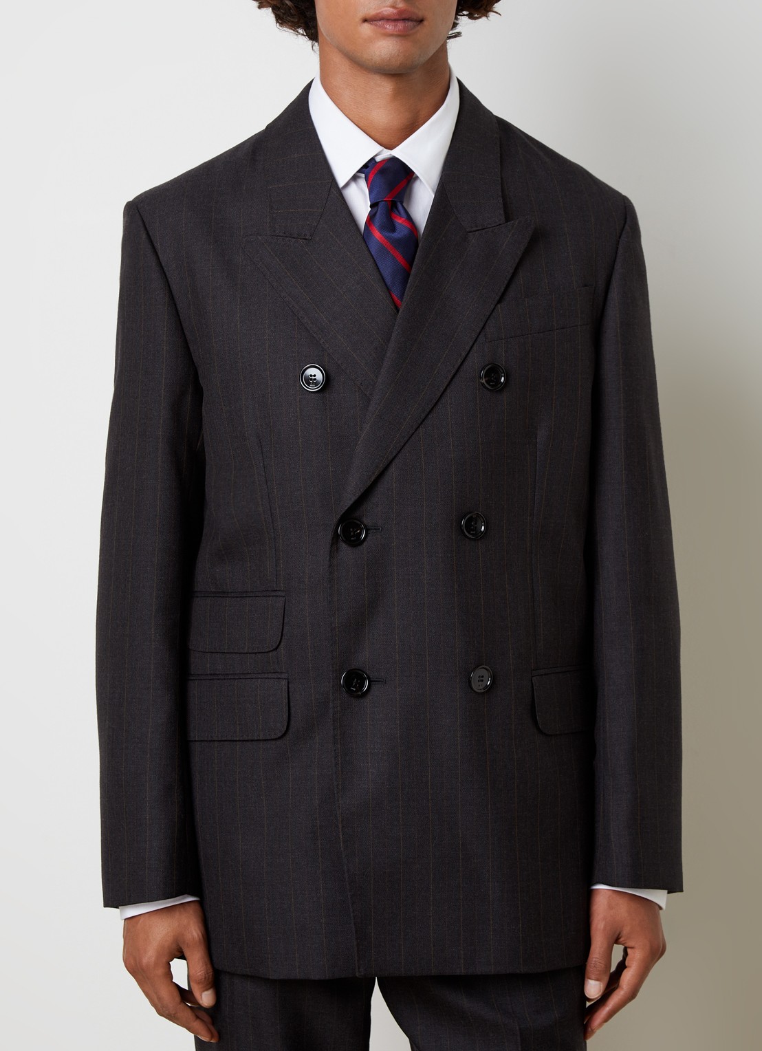 AMI Paris Regular fit colbert met klepzakken - detail 4 zwart