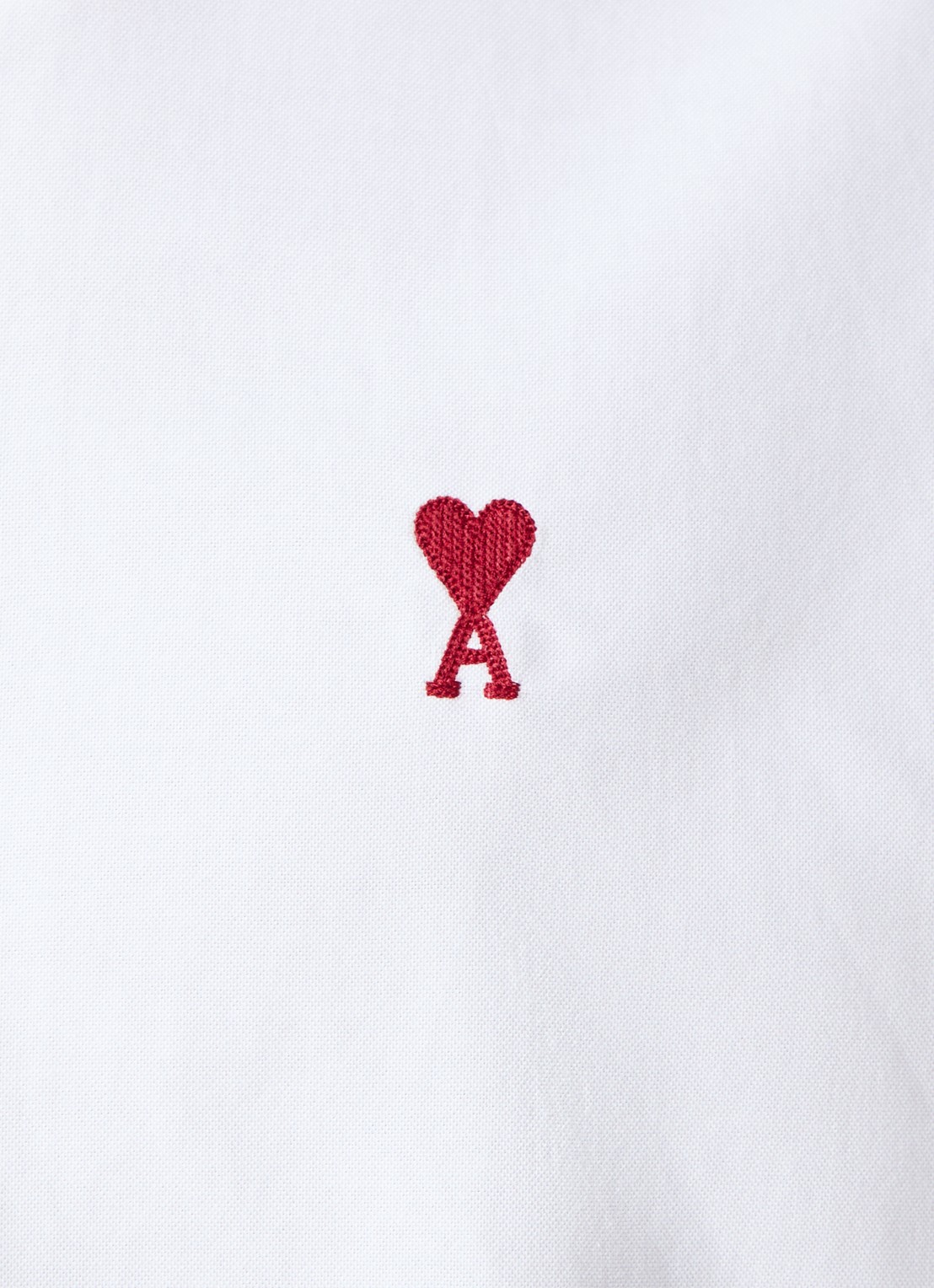 AMI Paris Regular fit overhemd met logo - detail 5 wit