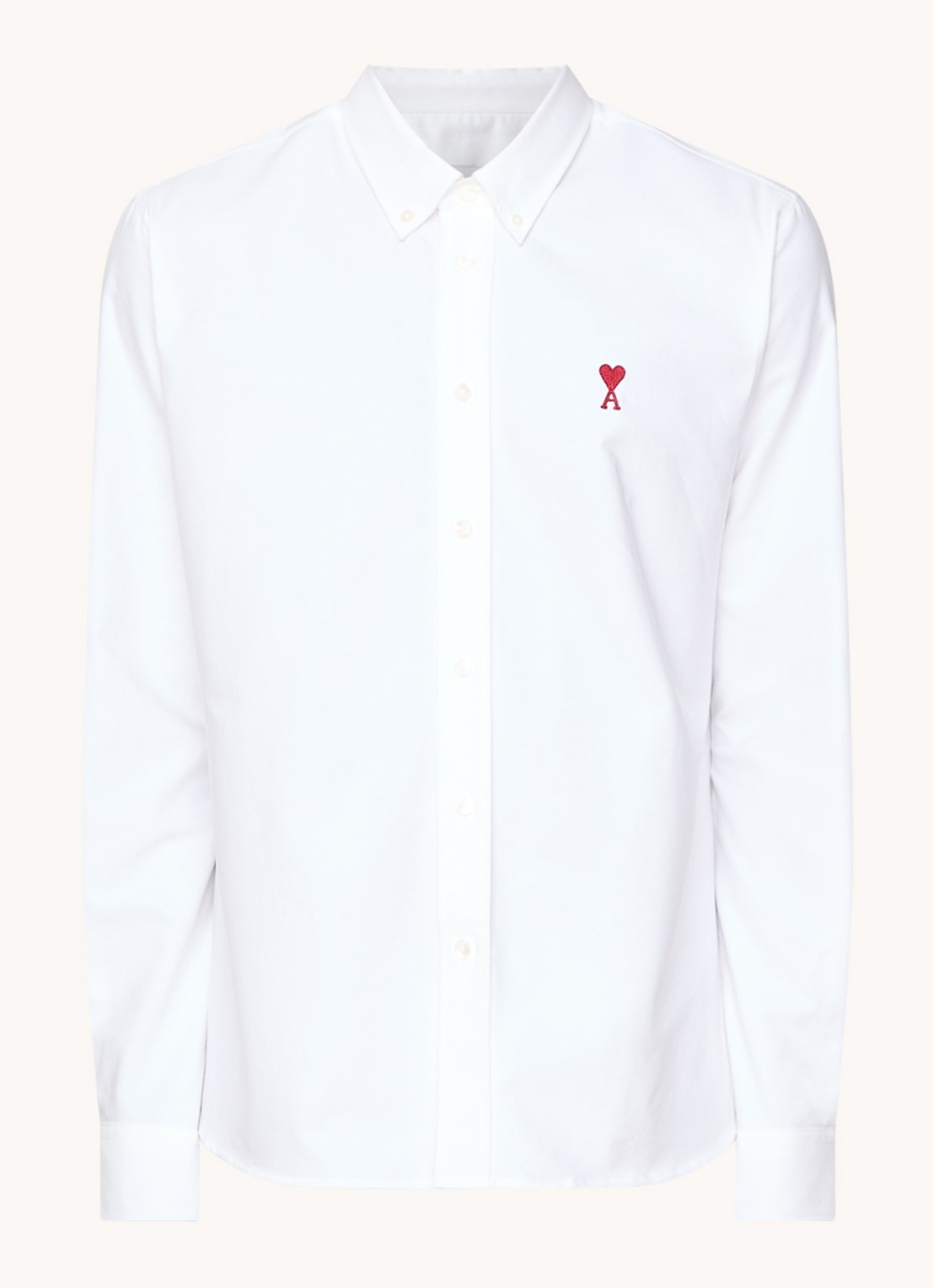 AMI Paris Regular fit overhemd met logo - voorkant 2 wit