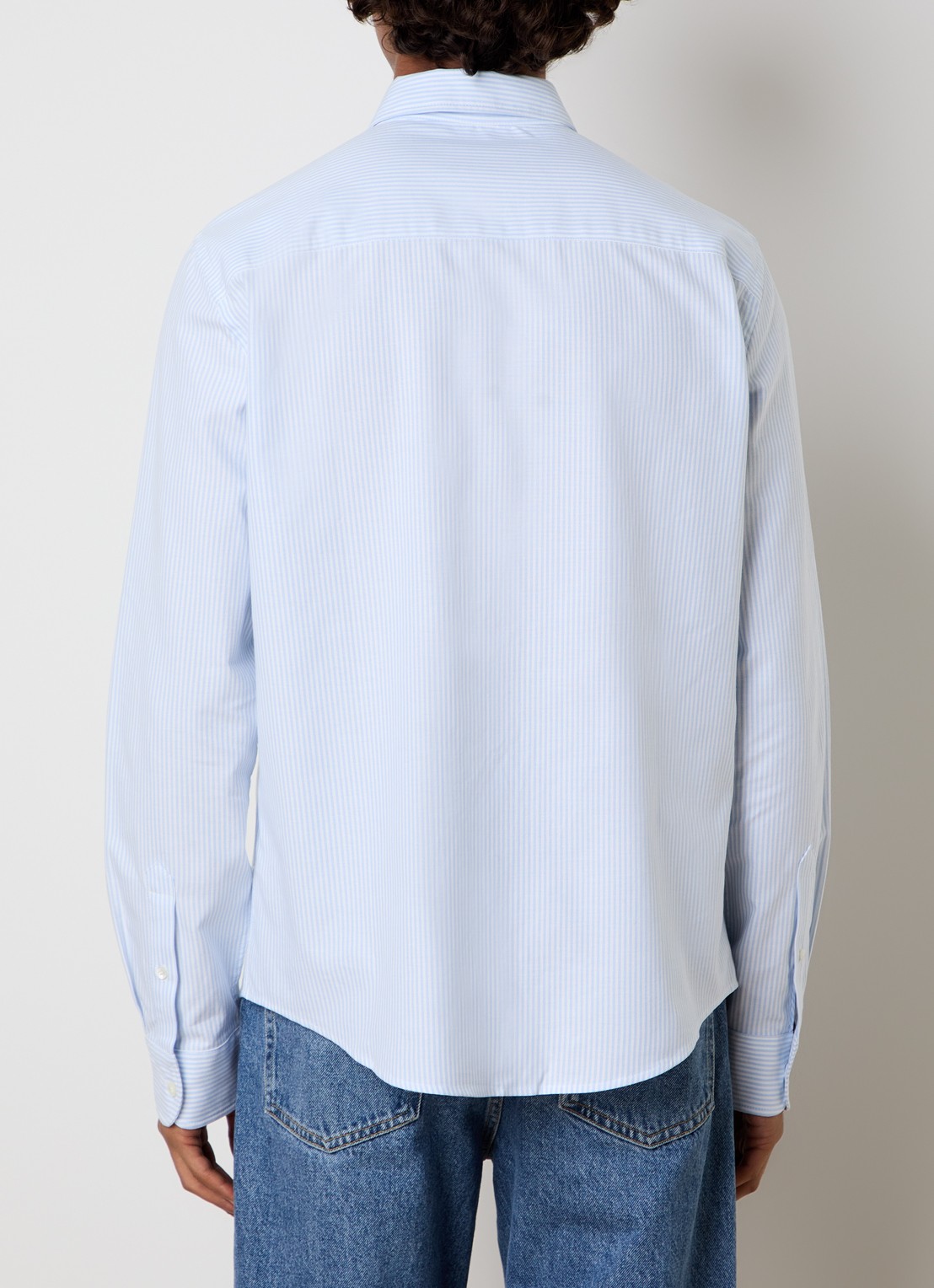 AMI Paris Regular fit overhemd met logo - achterkant lichtblauw